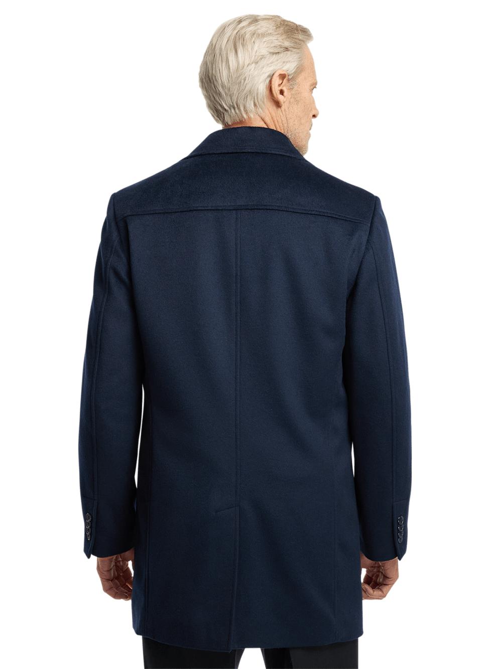 Wool Blend Topcoat - Navy Product Image