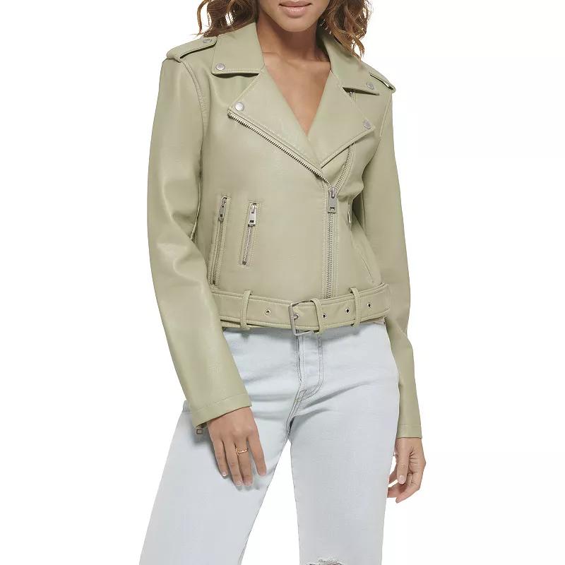 Women's Levi's® Belted Faux Leather Motorcycle Jacket,  Product Image