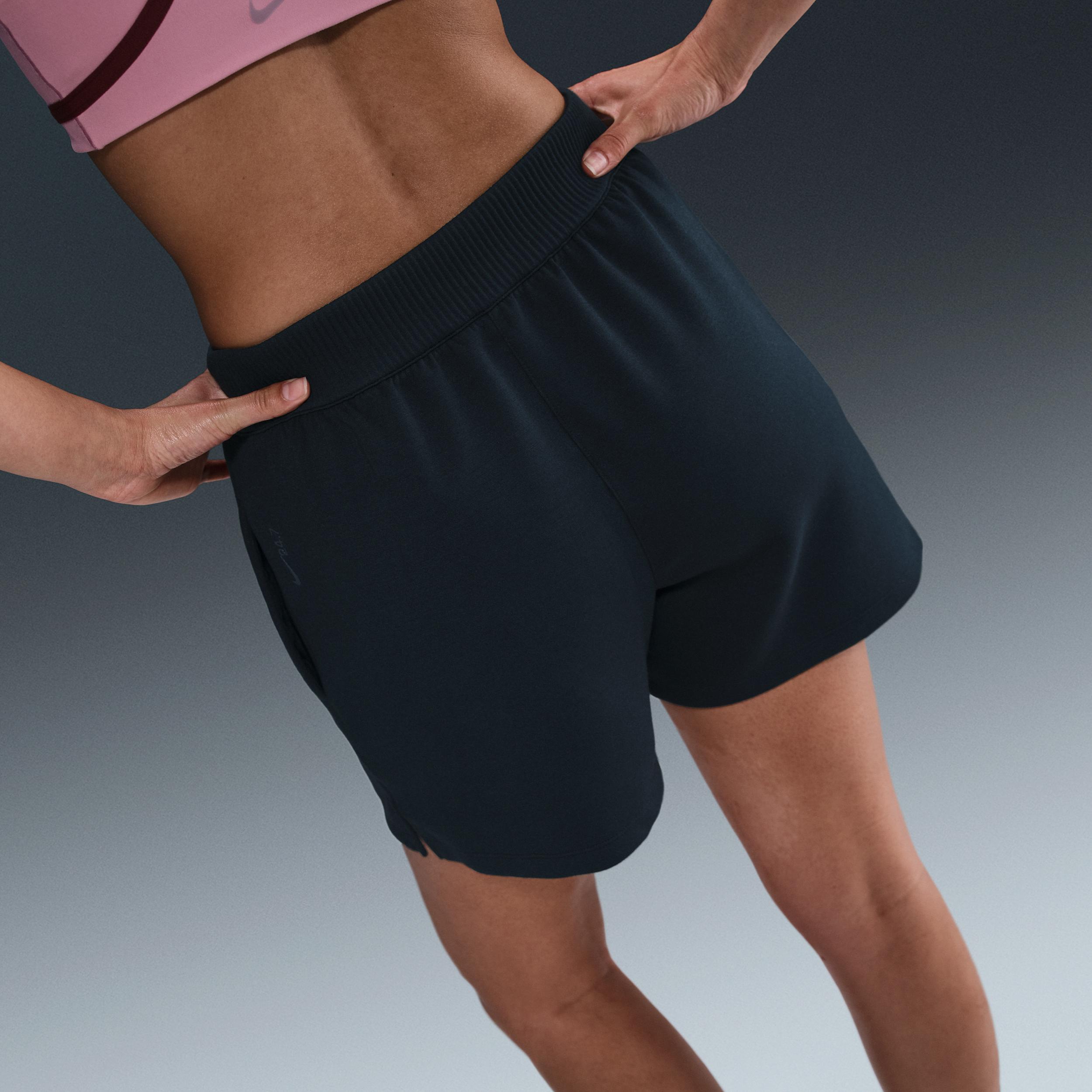 Nike Womens 24.7 ImpossiblySoft Dri-FIT Mid-Rise Loose 4 Shorts | HQ8179-010 Product Image