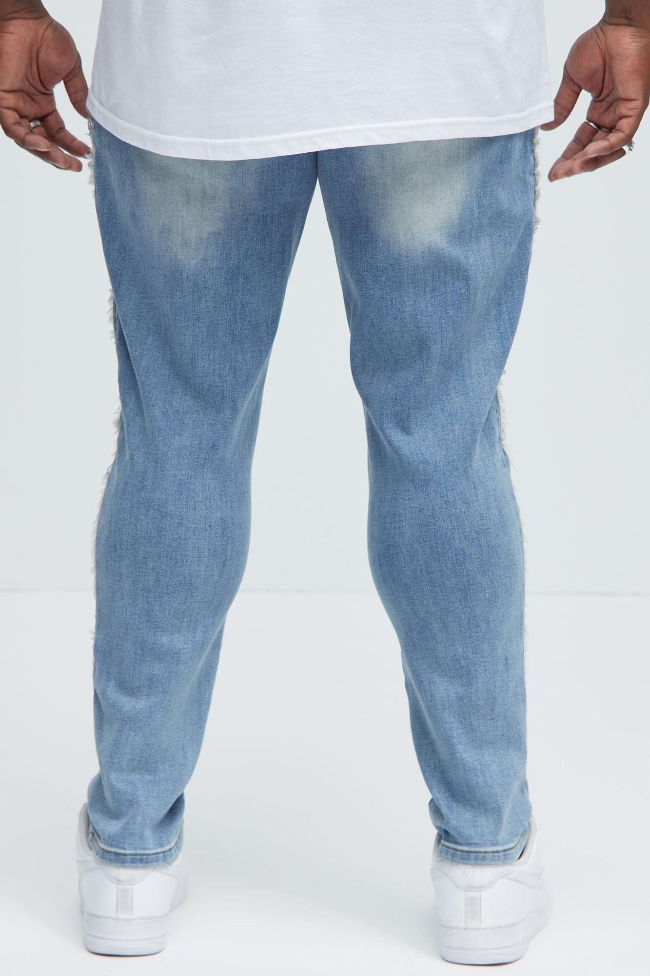 Hilton Frayed Skinny Jeans - Light Wash Product Image