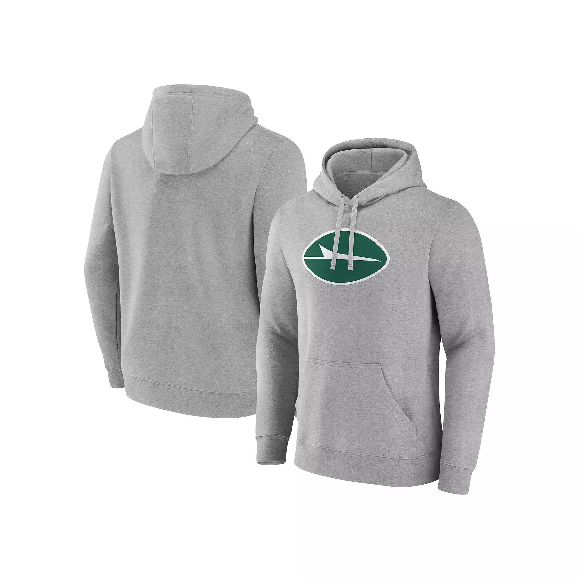 Men's Fanatics Heather Gray New York Jets Deliver Fleece Pullover Hoodie,  Product Image