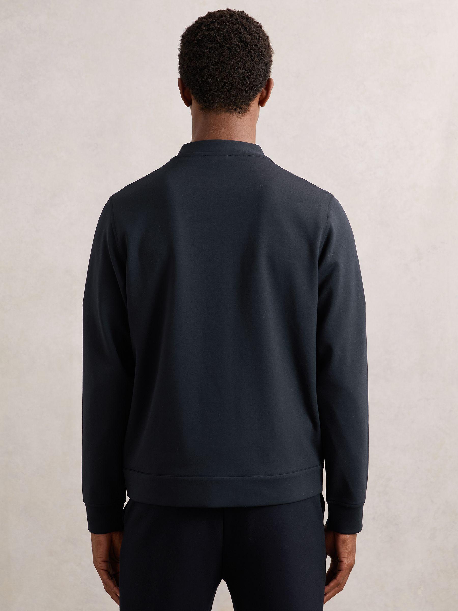 Premium Interlock Press-Stud Cardigan in Navy Product Image