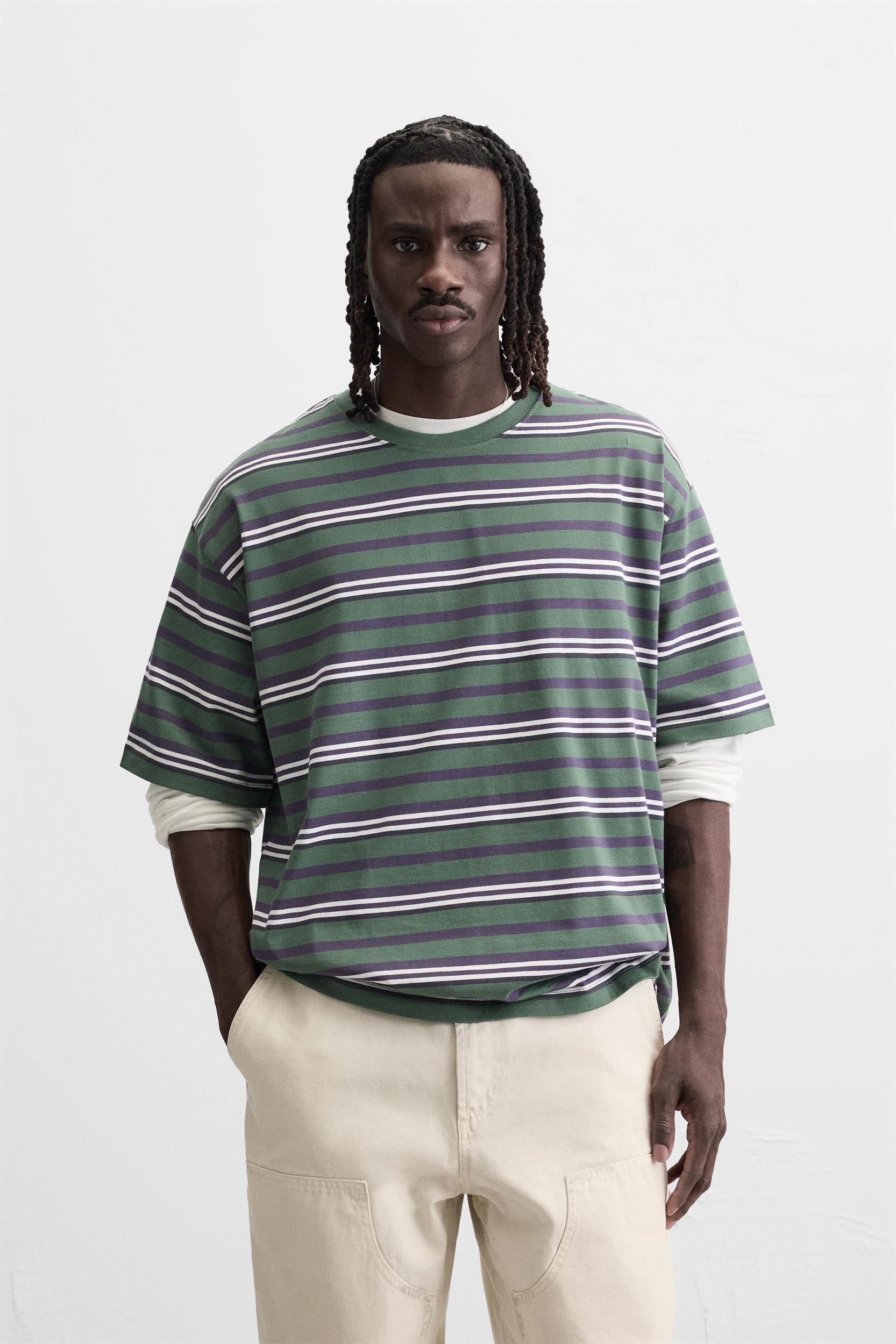 STRIPED JACQUARD T-SHIRT Product Image