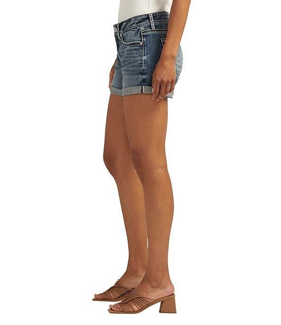 Silver Jeans Co. Suki Mid Rise Power Stretch Rolled Cuff Shorts Product Image