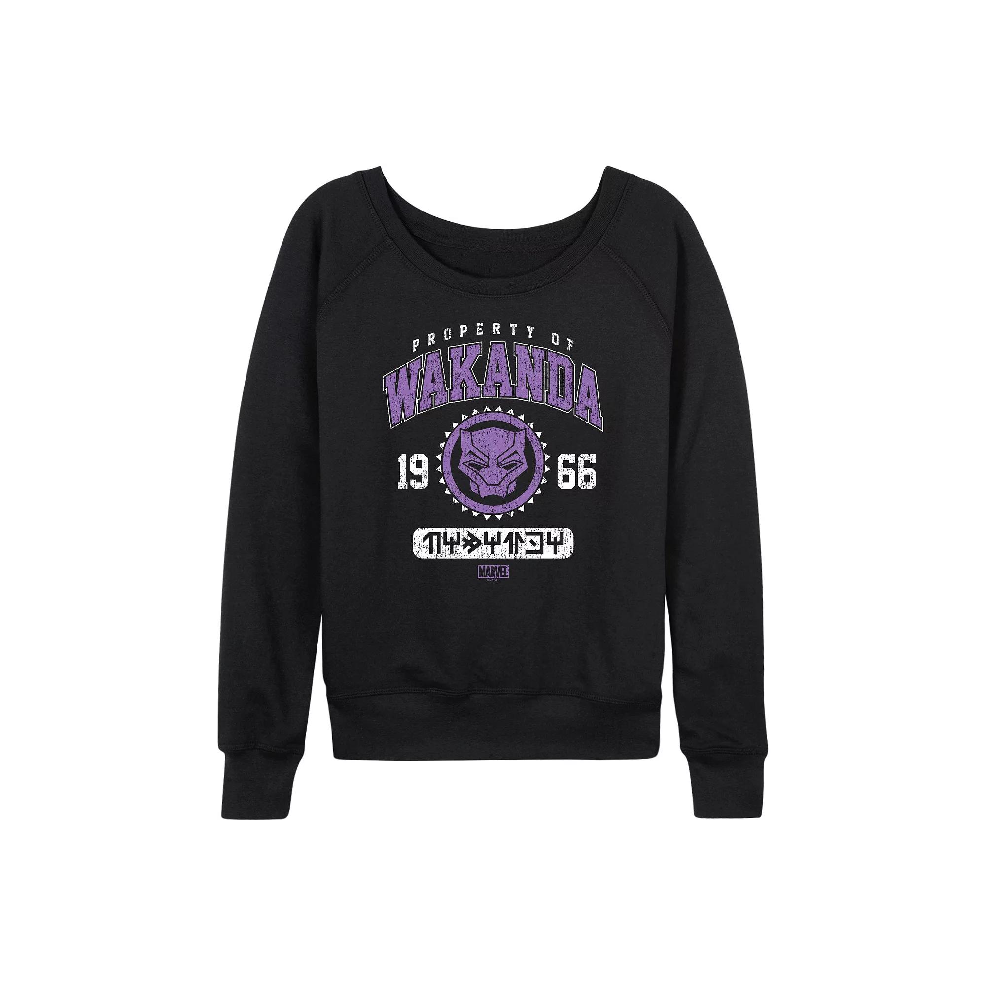 Women's Marvel Black Panther Wakanda French Terry Long Sleeve Tee,  Product Image