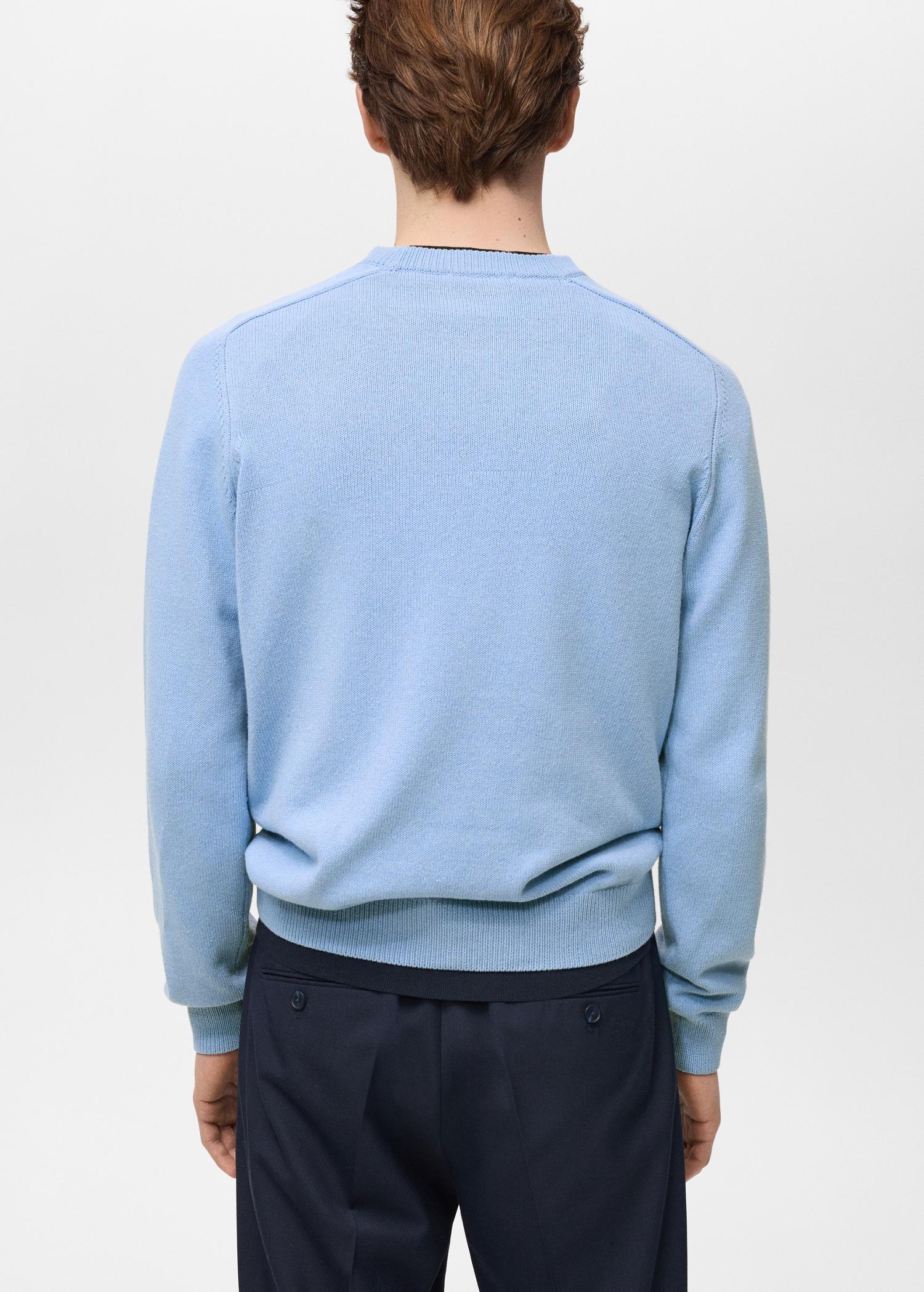 Knitted cotton sweater - Men | MANGO USA Product Image