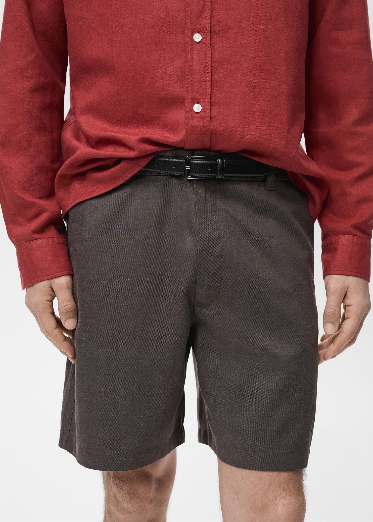 Straight fluid bermuda shorts - Men | MANGO USA Product Image