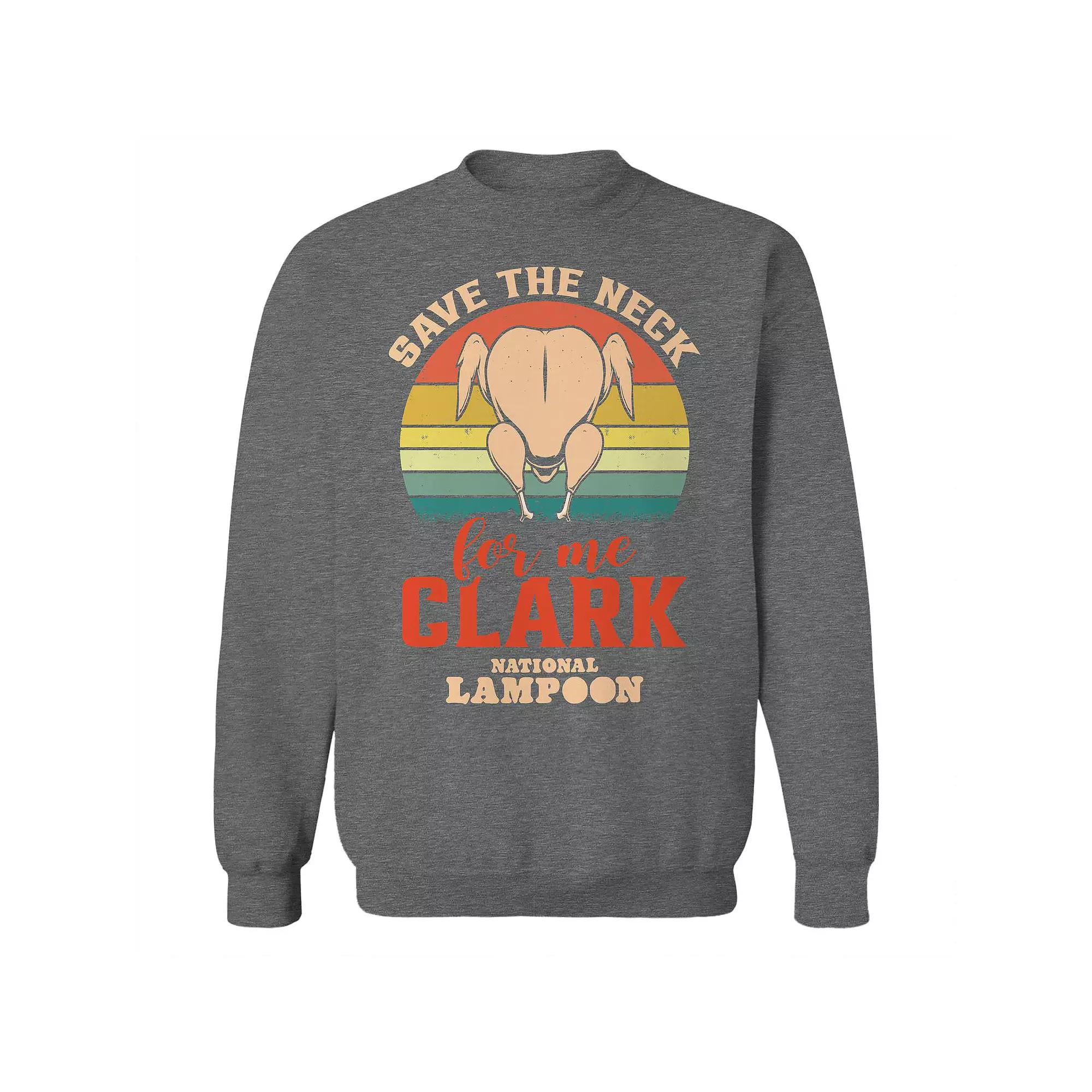 Men's Save the Neck National Lampoon's Christmas Vacation Graphic Fleece Crew Sweatshirt, Adult Unisex,  Product Image