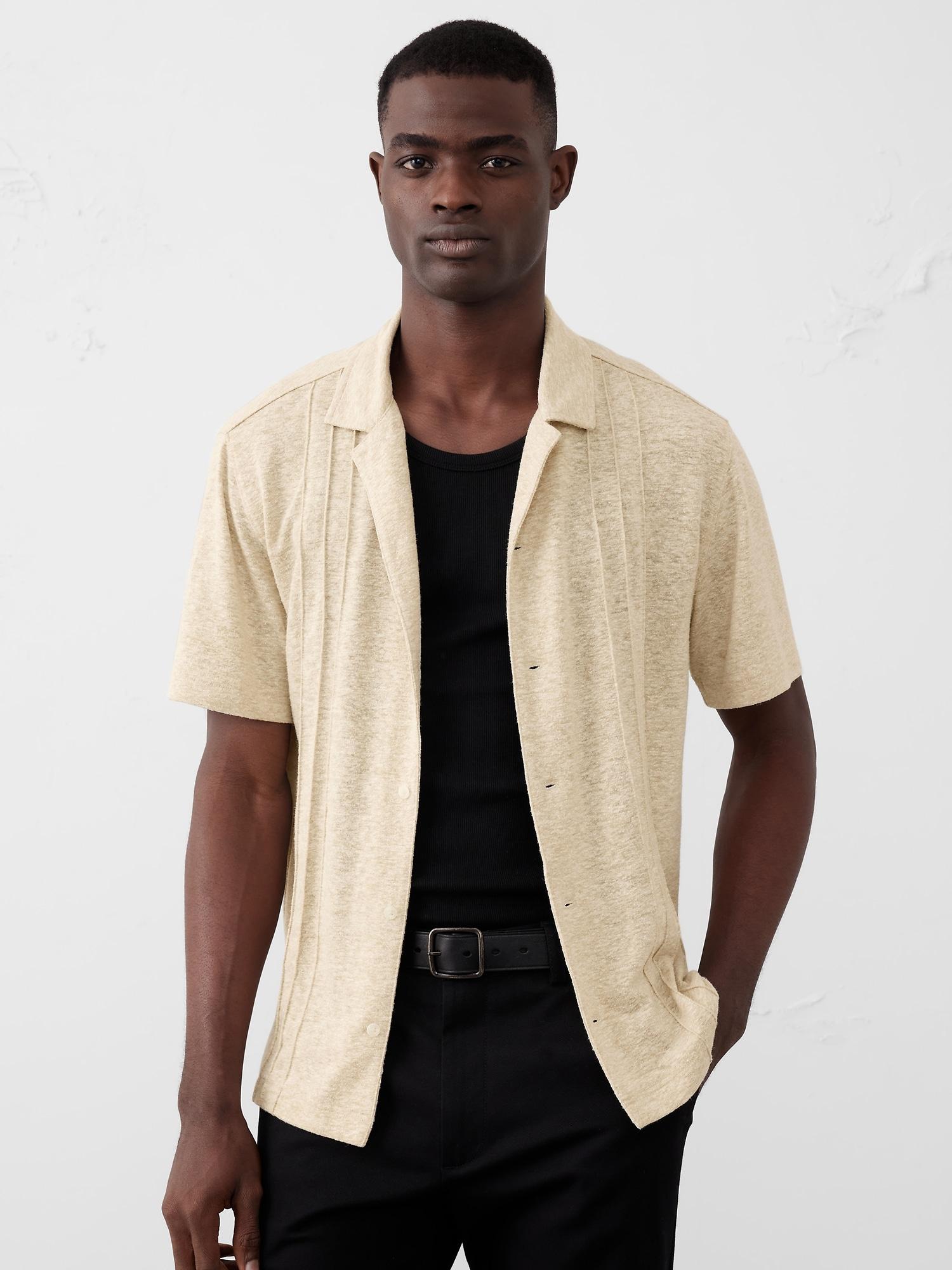 Linen-Blend Polo Product Image