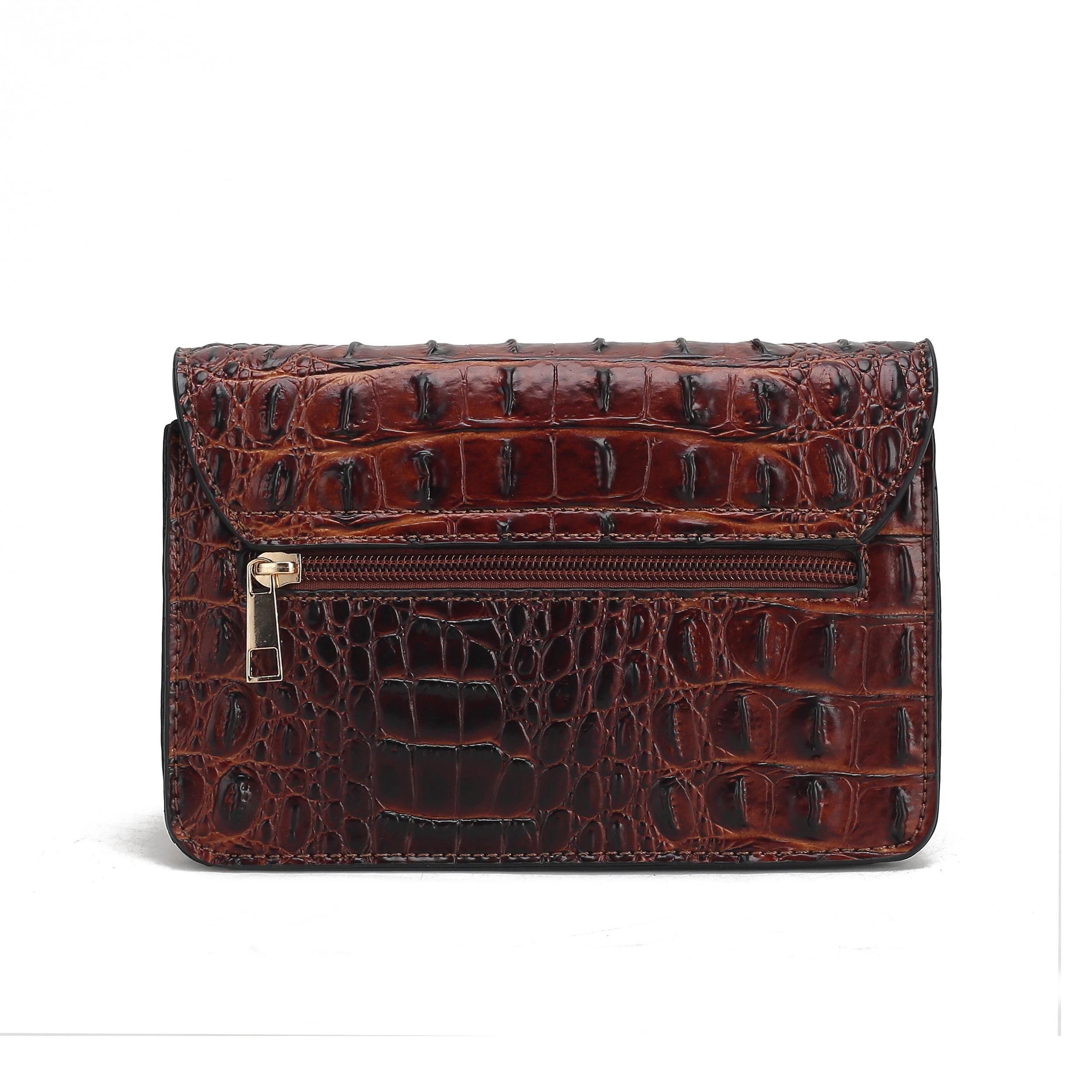 MKF Collection Women's Vanta Solid Croc Saddle Bag Female Product Image