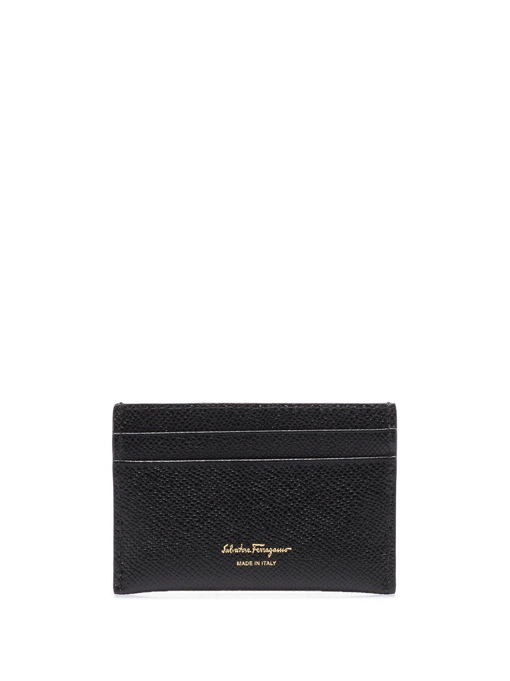 Gancini leather card holder Product Image