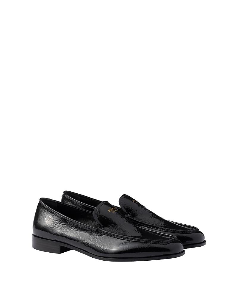 Prada Womens Naplak Patent Leather Loafers Product Image