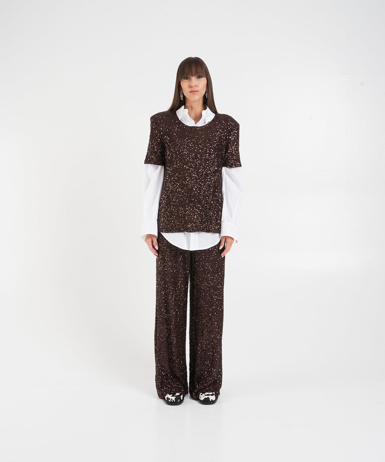 T-shirt with sequin application Product Image