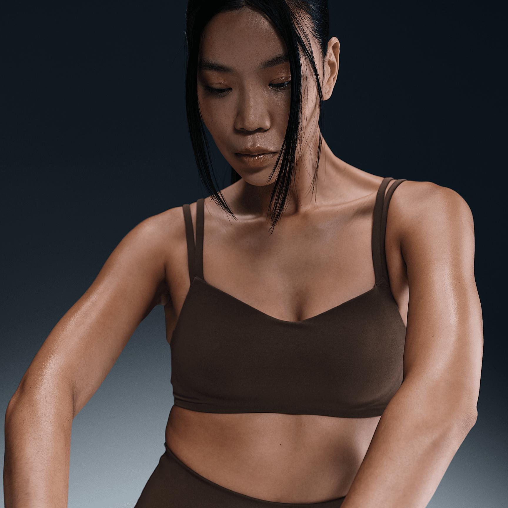 Nike Womens Zenvy Strappy Light-Support Padded Sports Bra | DO6608-237 Product Image
