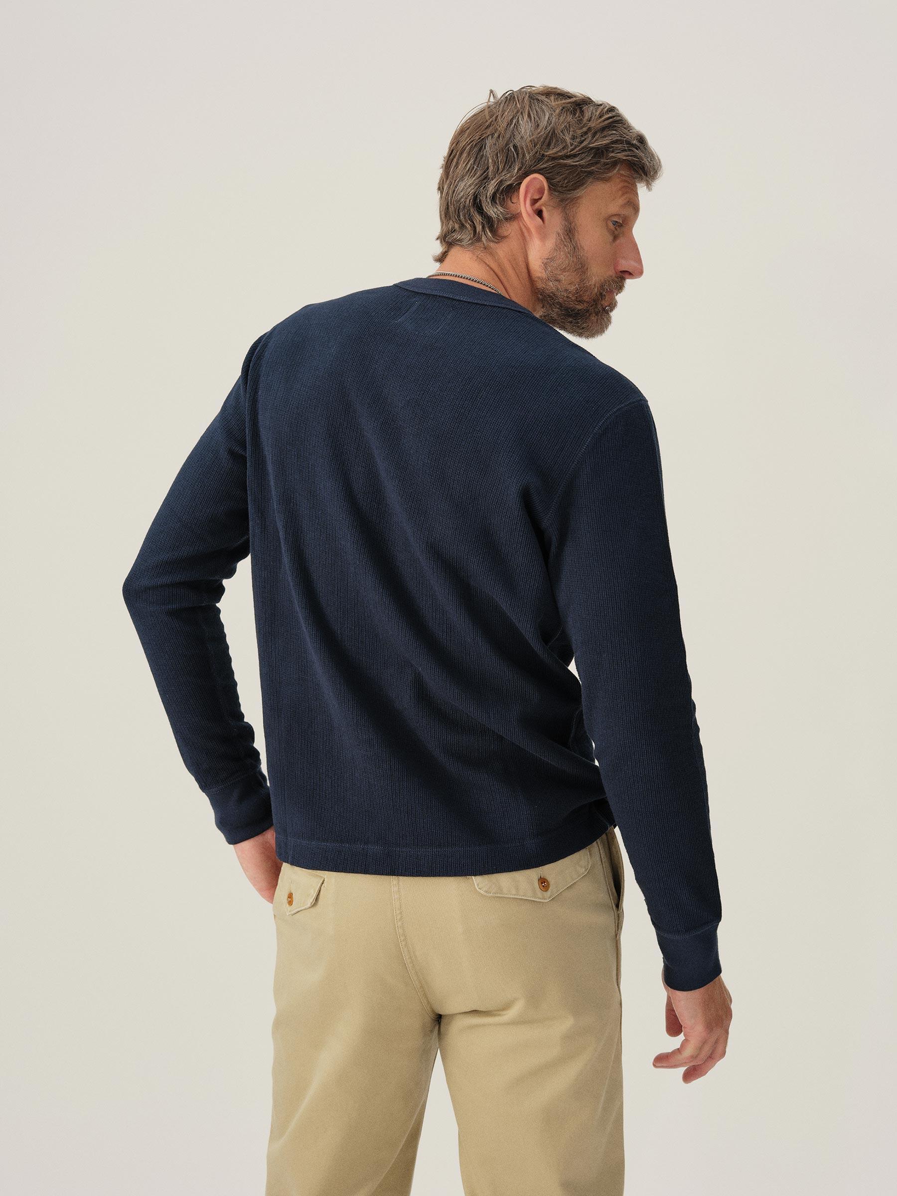 Sky Captain Vintage Thermal Henley Product Image