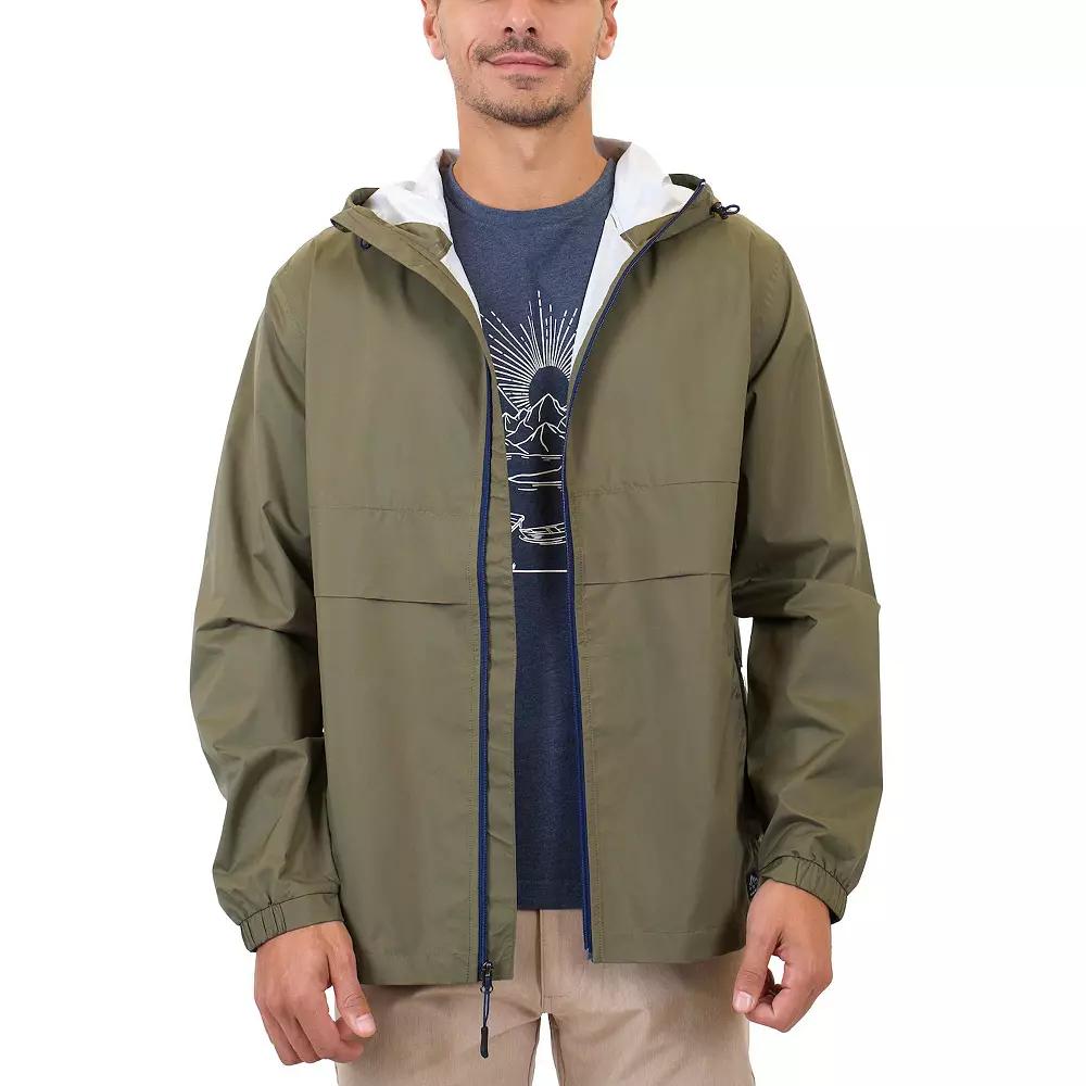 Mens Mountain and Isles Waterproof Rain Jacket Green Product Image
