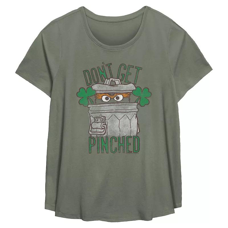 Disney's Mickey Mouse Lucky Shamrock Rainbow Plus Size Flowy Graphic Tee, Women's, Size: 3XL, Green Product Image