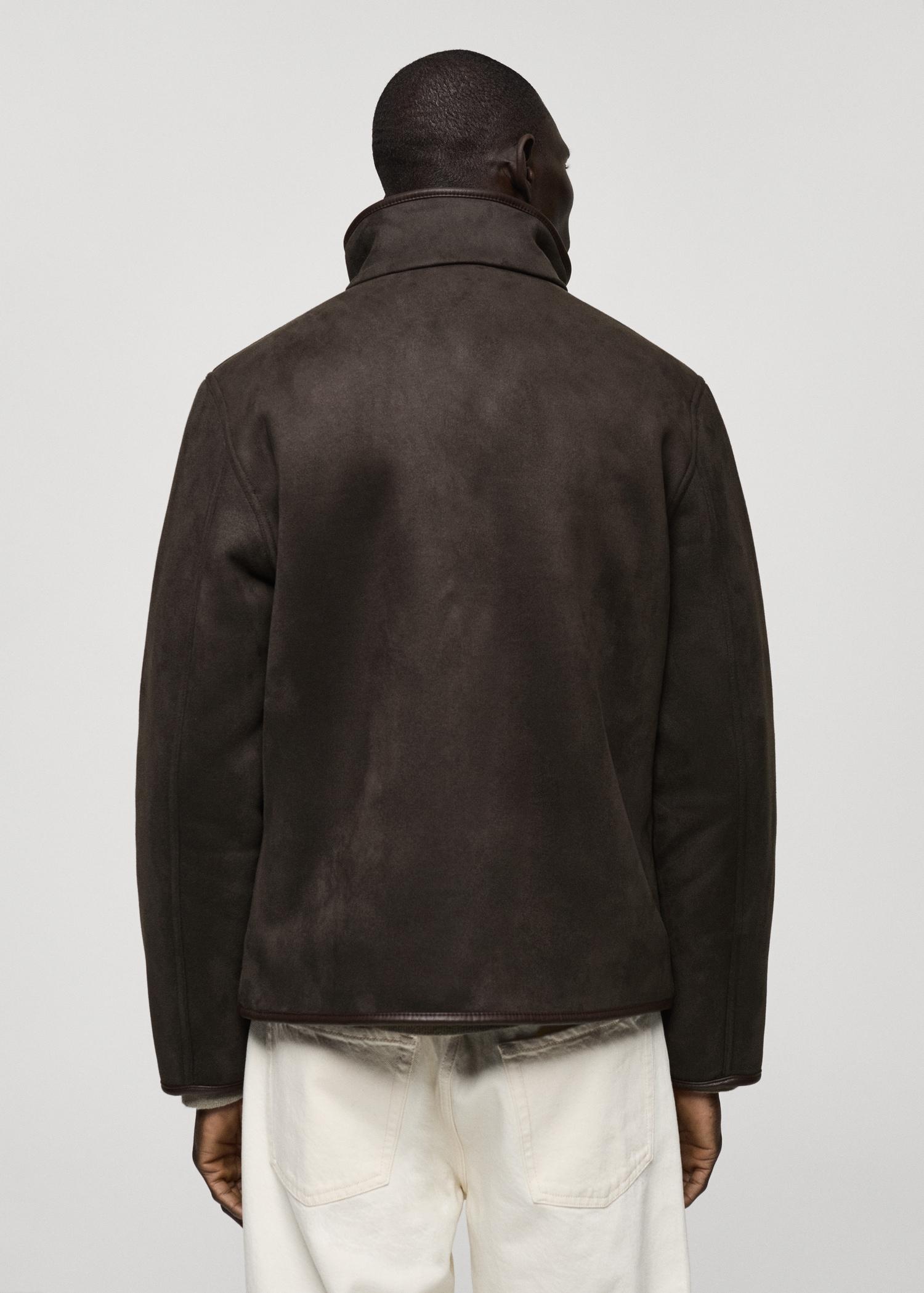 Reversible sheepskin jacket - Men | MANGO USA Product Image