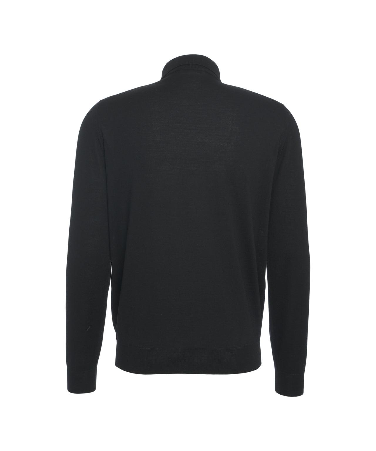 Knitted sweater with polo collar Product Image