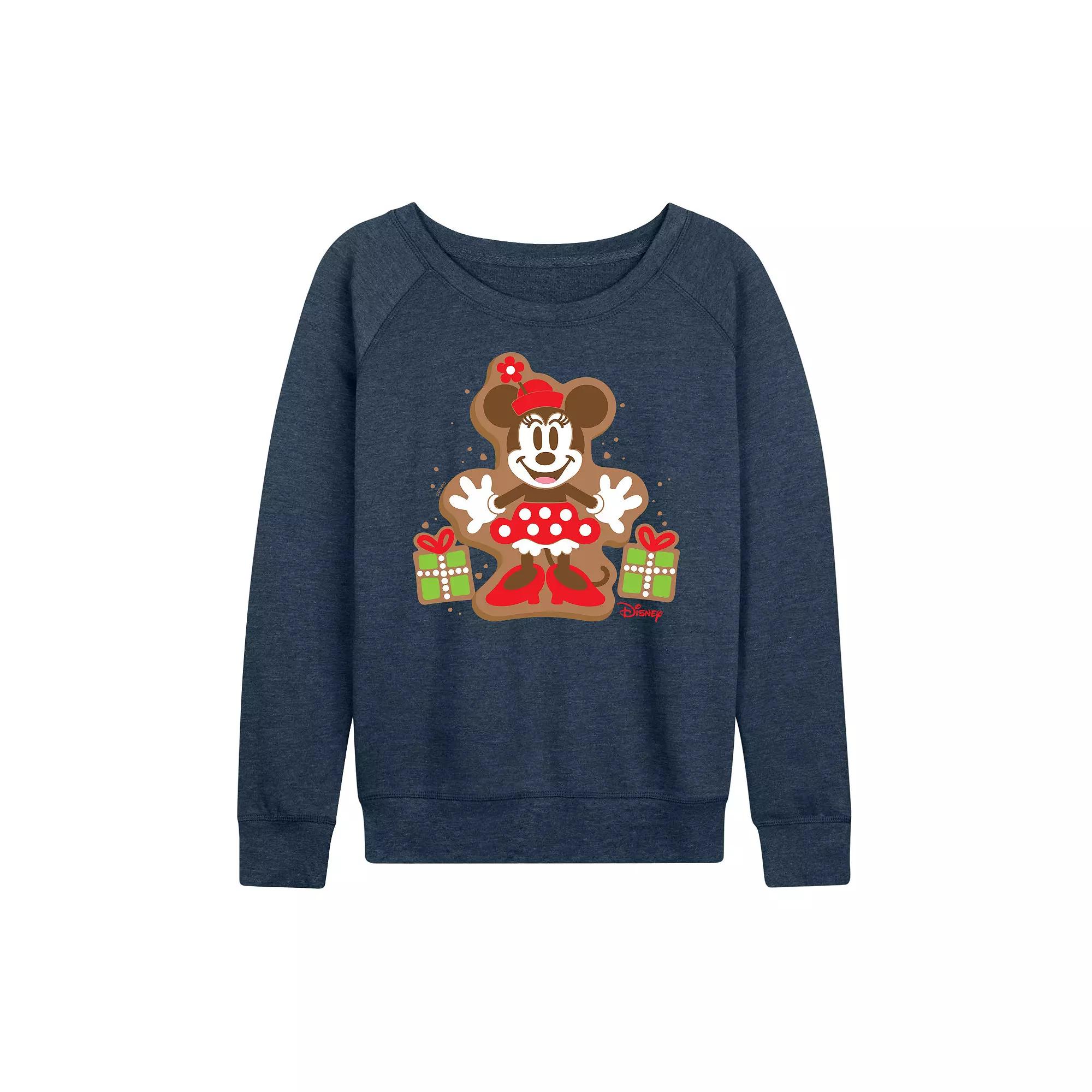 Disney's Minnie Mouse Women's Cookie French Terry Long Sleeve Tee,  Product Image