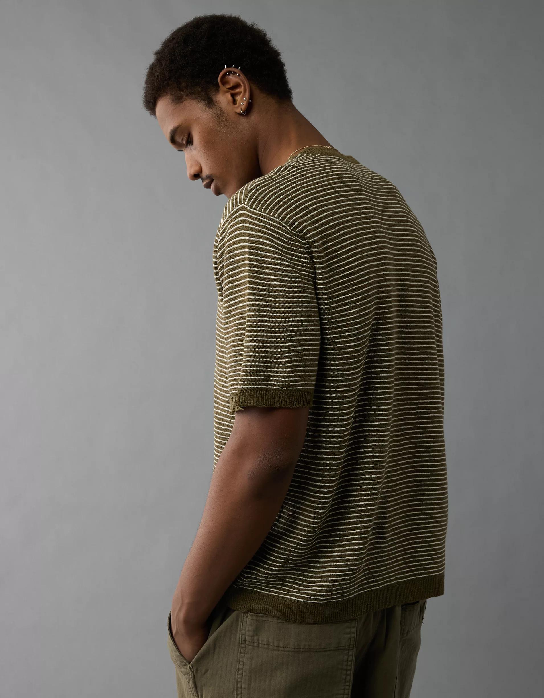 AE Striped Sweater T-Shirt Product Image