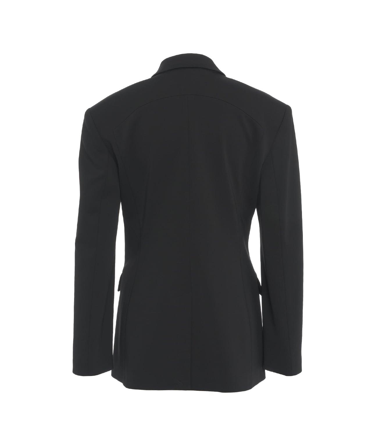 Double-breasted blazer in scuba Product Image