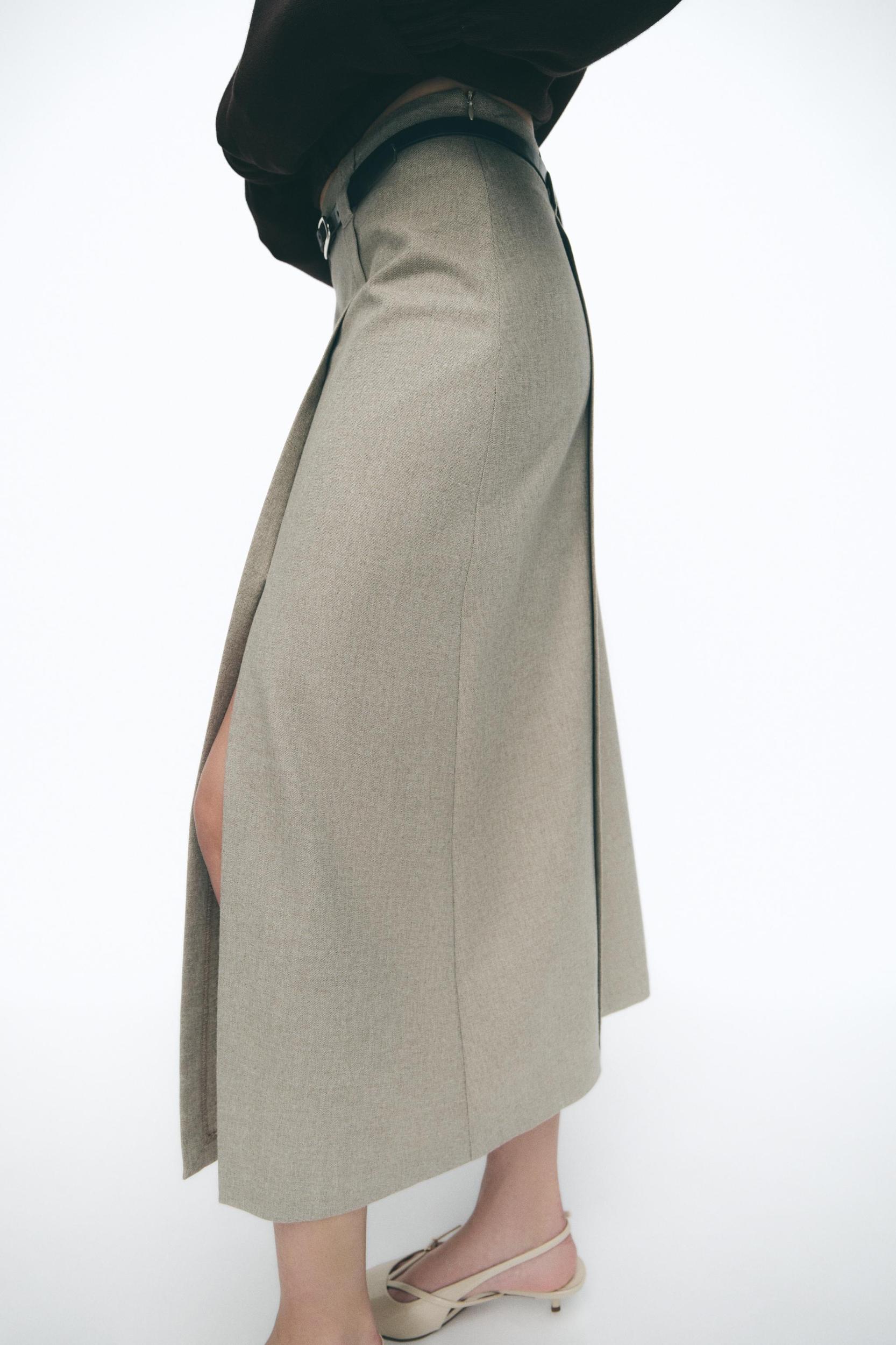MIDI SKIRT WITH BELT Product Image