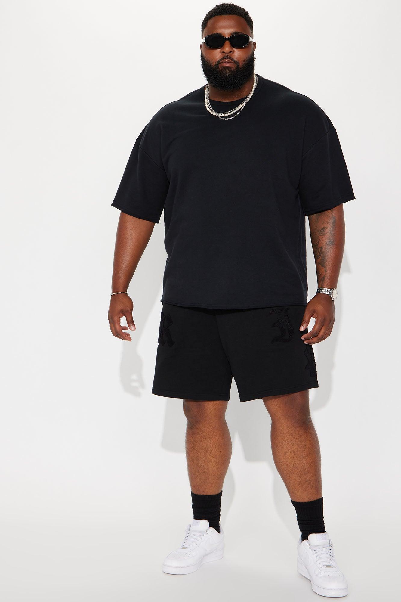 I Like How It Looks Oversized Terry Short Sleeve Tee - Black Product Image