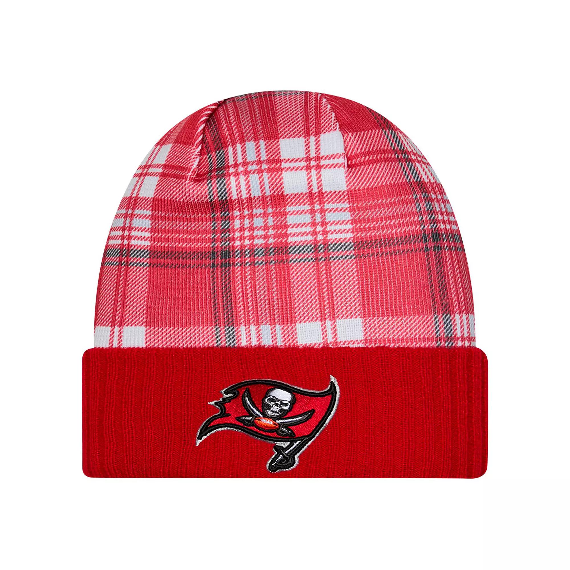 Men's New Era  Red Tampa Bay Buccaneers Sideline Statement Cuffed Knit Hat Product Image