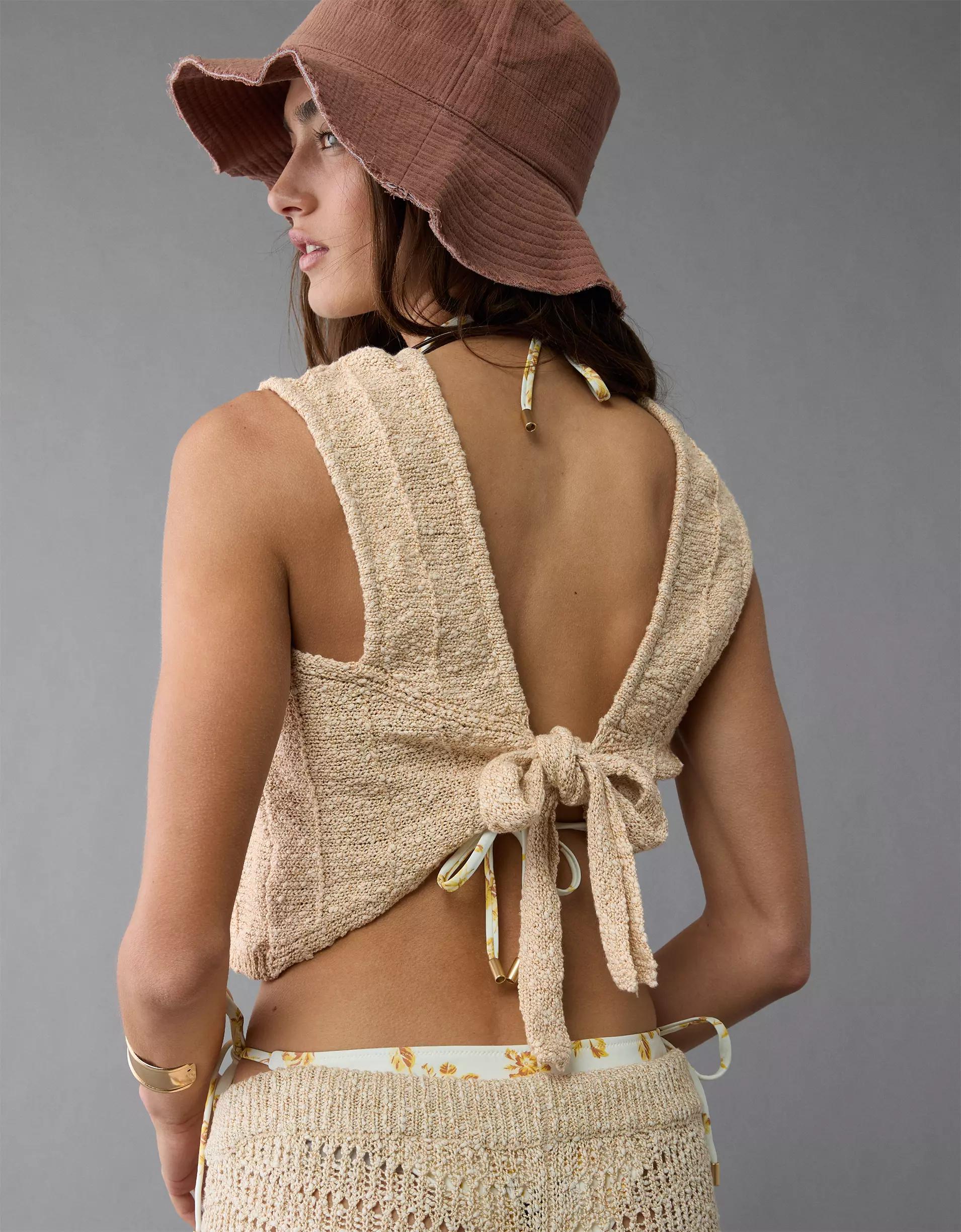 AE Tie Back Sweater Tank Top Product Image