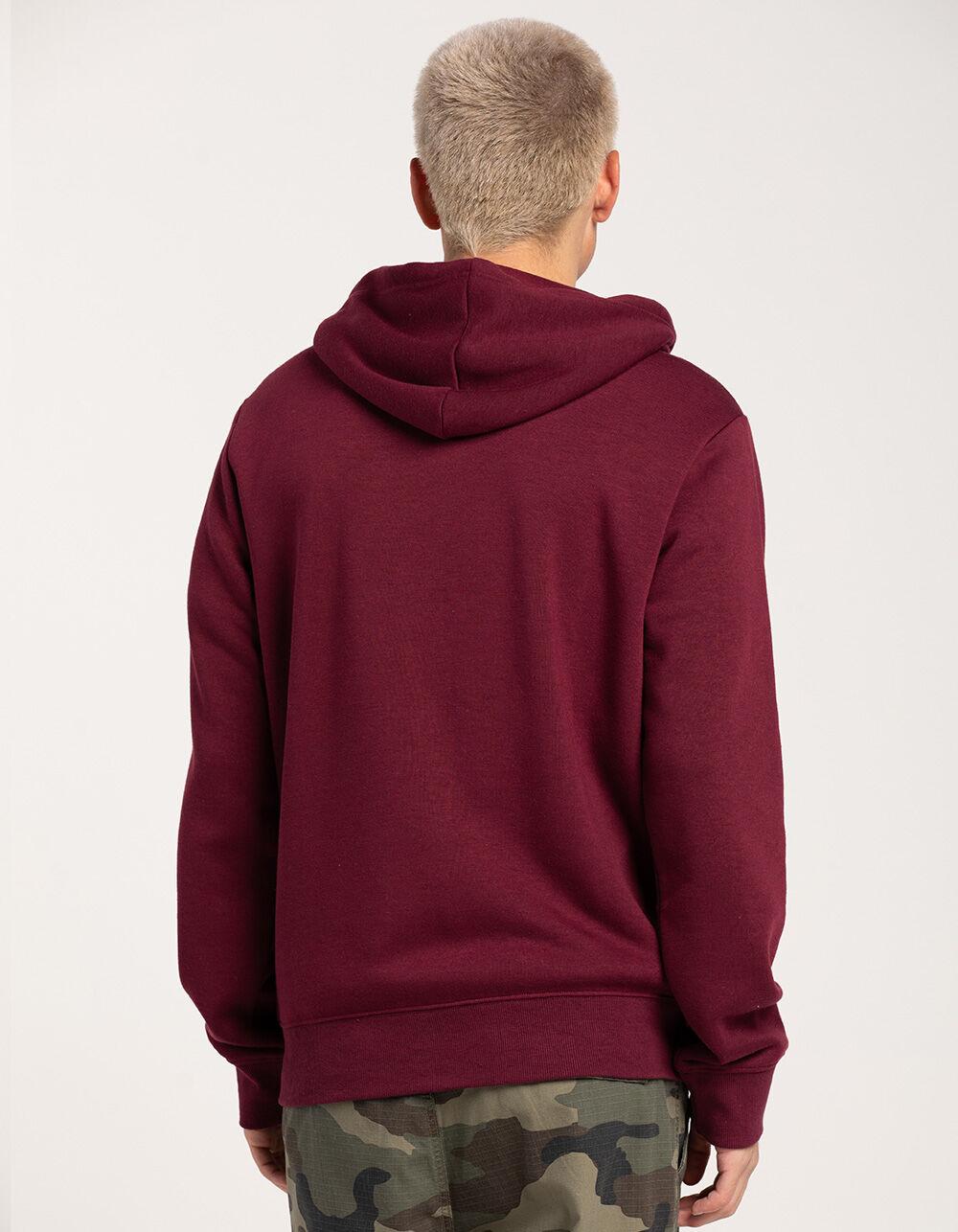 RSQ Mens Full Zip Fleece Hoodie - BURGUNDY Product Image