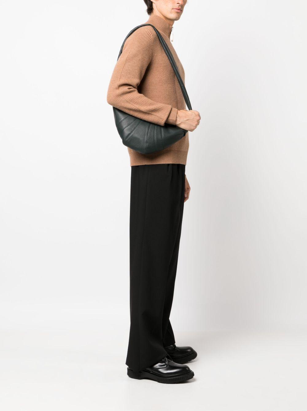 Croissant leather shoulder bag Product Image