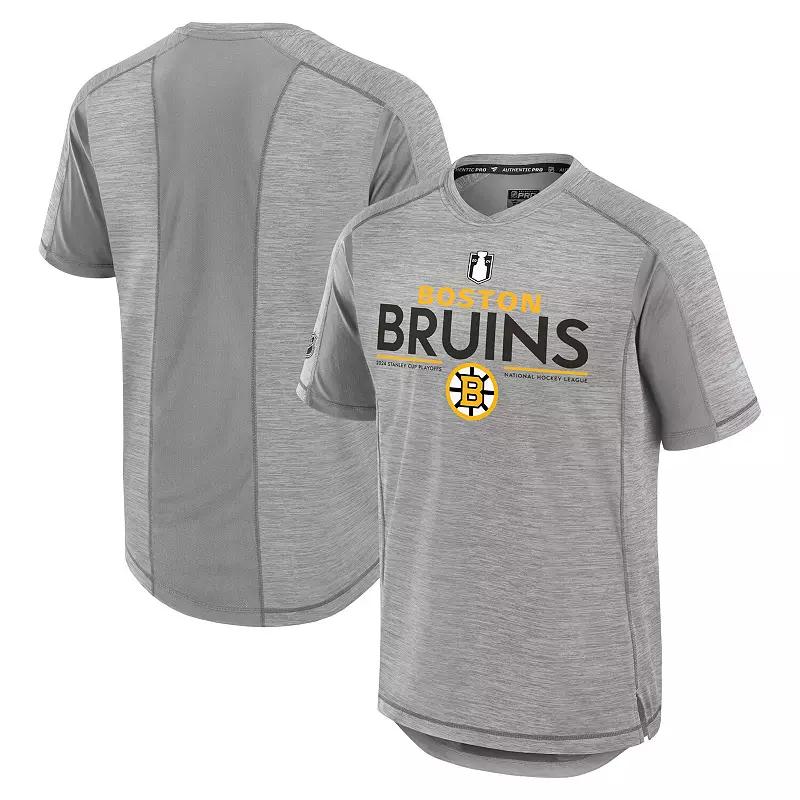 Mens Fanatics Branded Gray Boston Bruins 2024 Stanley Cup Playoffs Authentic Pro T-Shirt Product Image