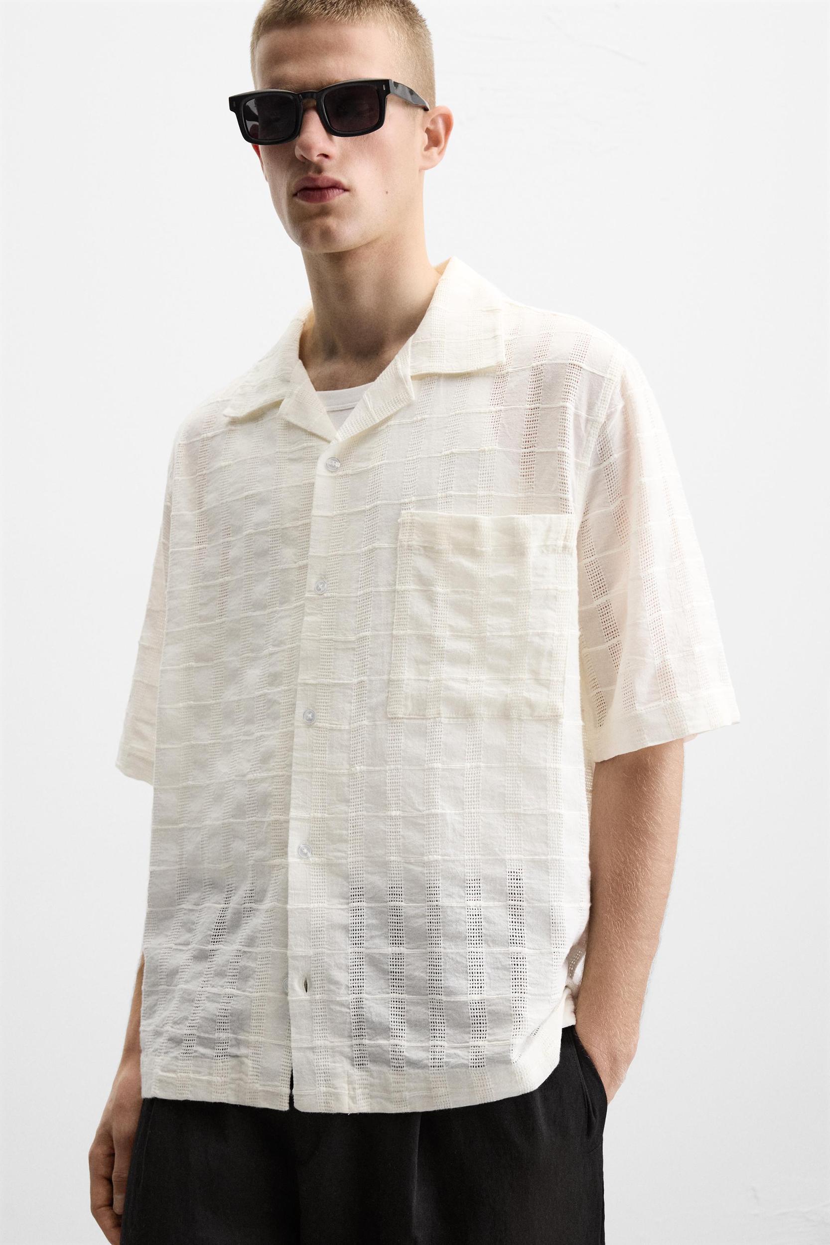 OPENWORK TEXTURED SHIRT Product Image