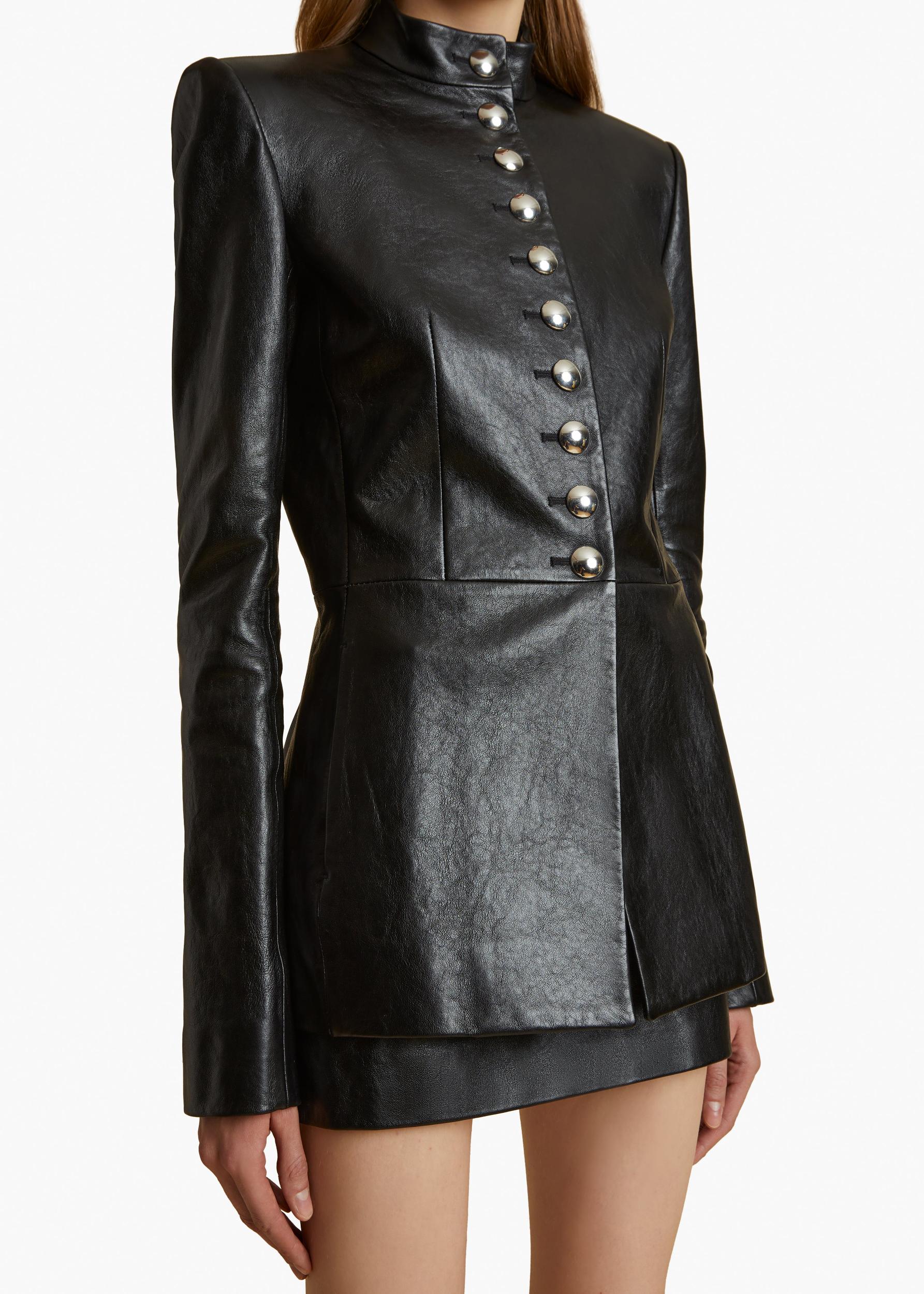 Samuel Jacket in Black Leather Product Image