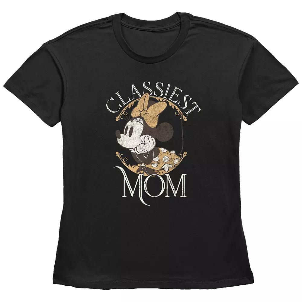 Disney Minnie Mouse Women's Classiest Mom Basic Fit Graphic Tee,  Product Image