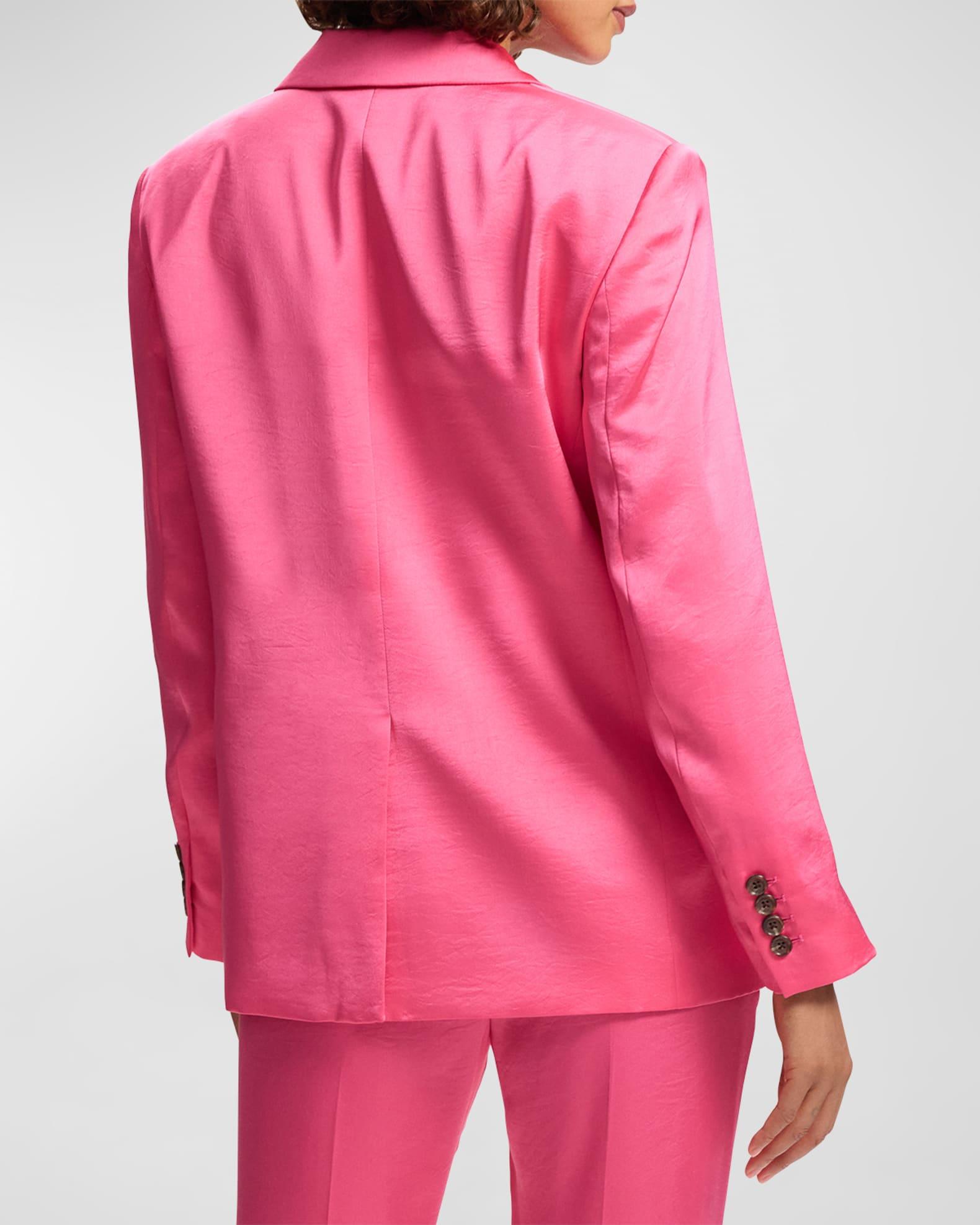 Crushed Satin Two-Button Blazer Product Image