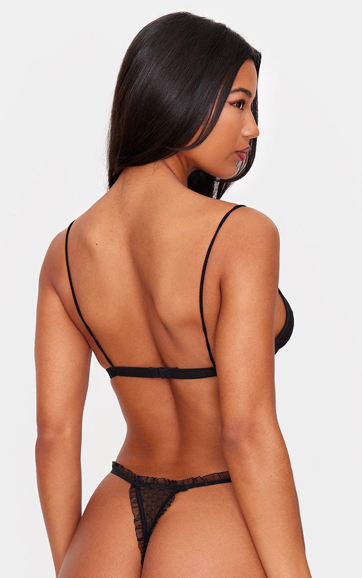 Black Mesh Pack of 2 Basic Triangle Bra Product Image