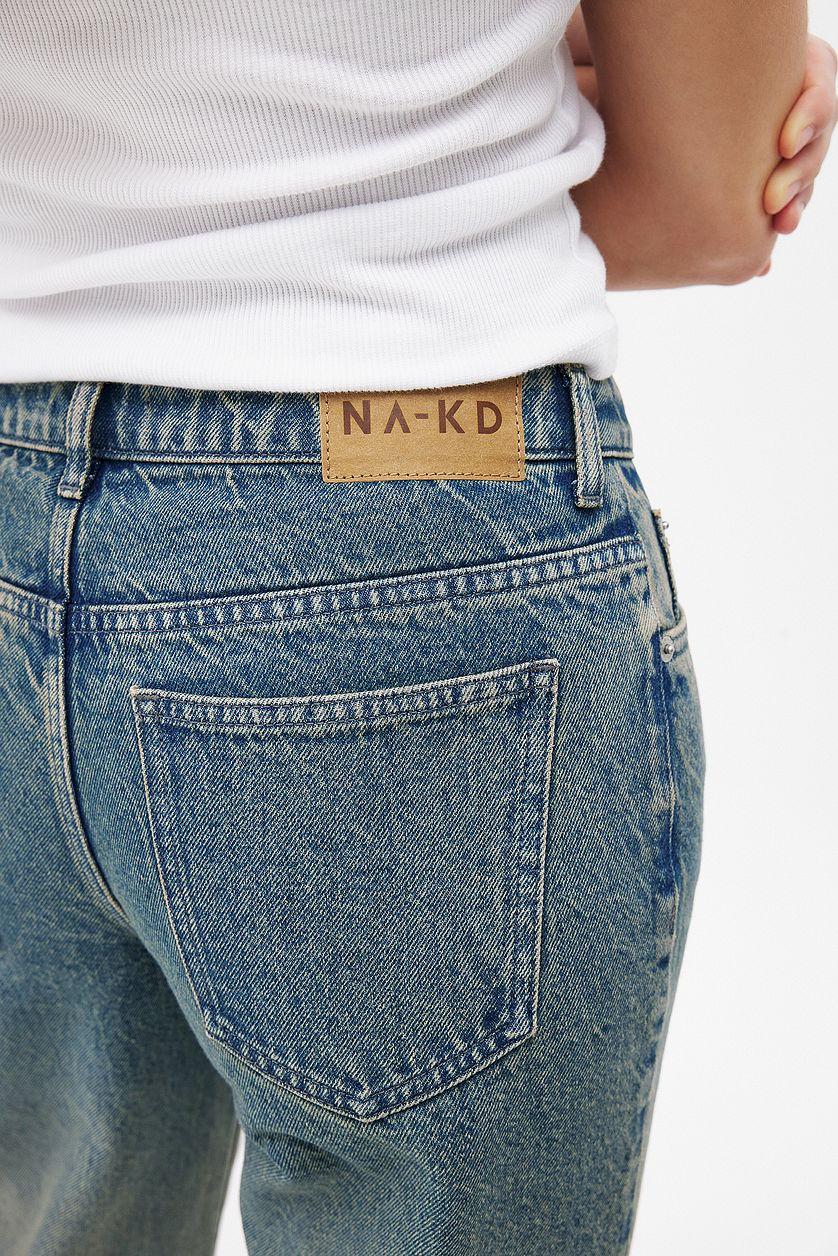 Wide Mid Waist Washed Out Denim Product Image