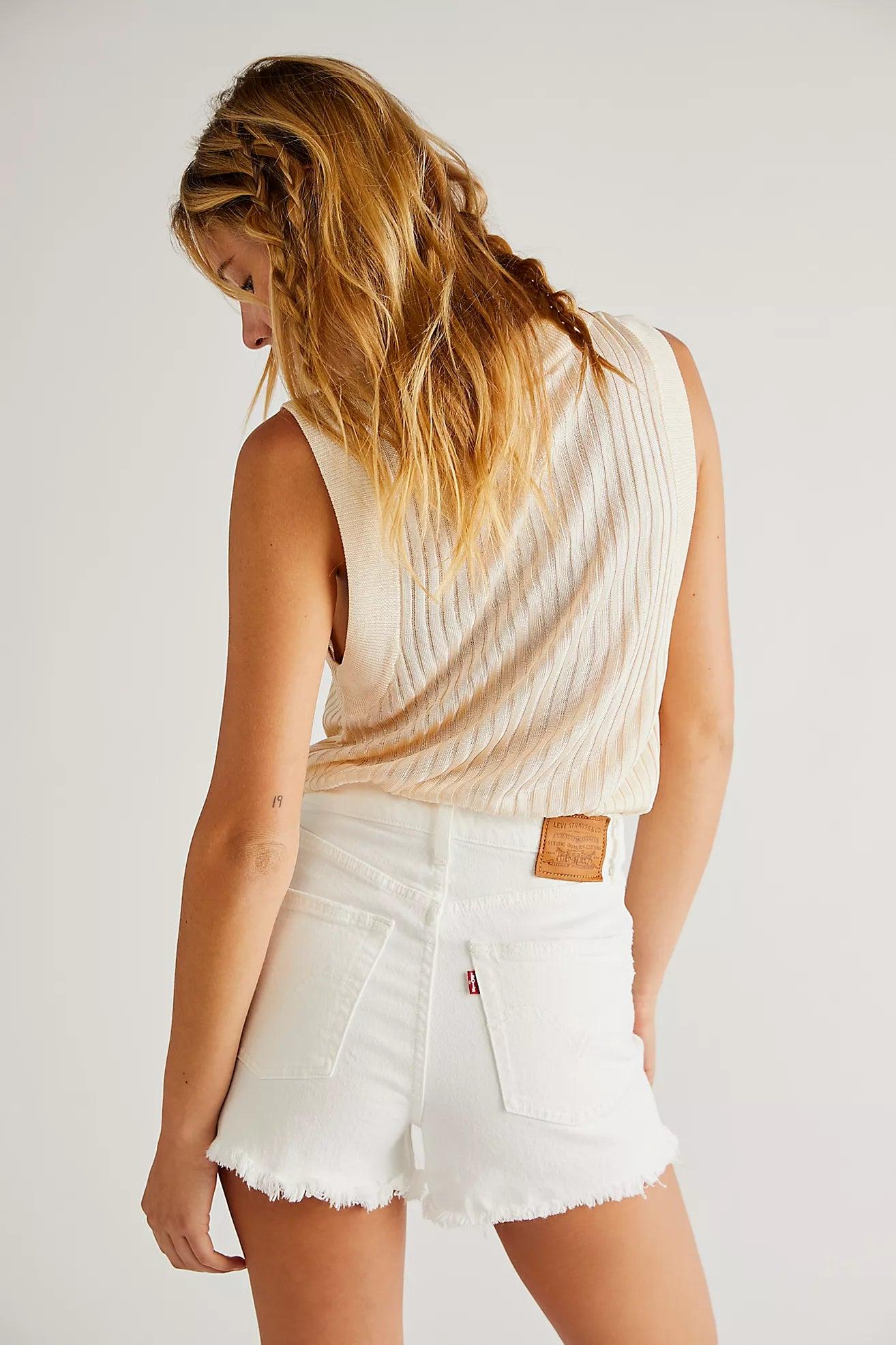 Levi's Ribcage Shorts - Mother Of Pearl Product Image