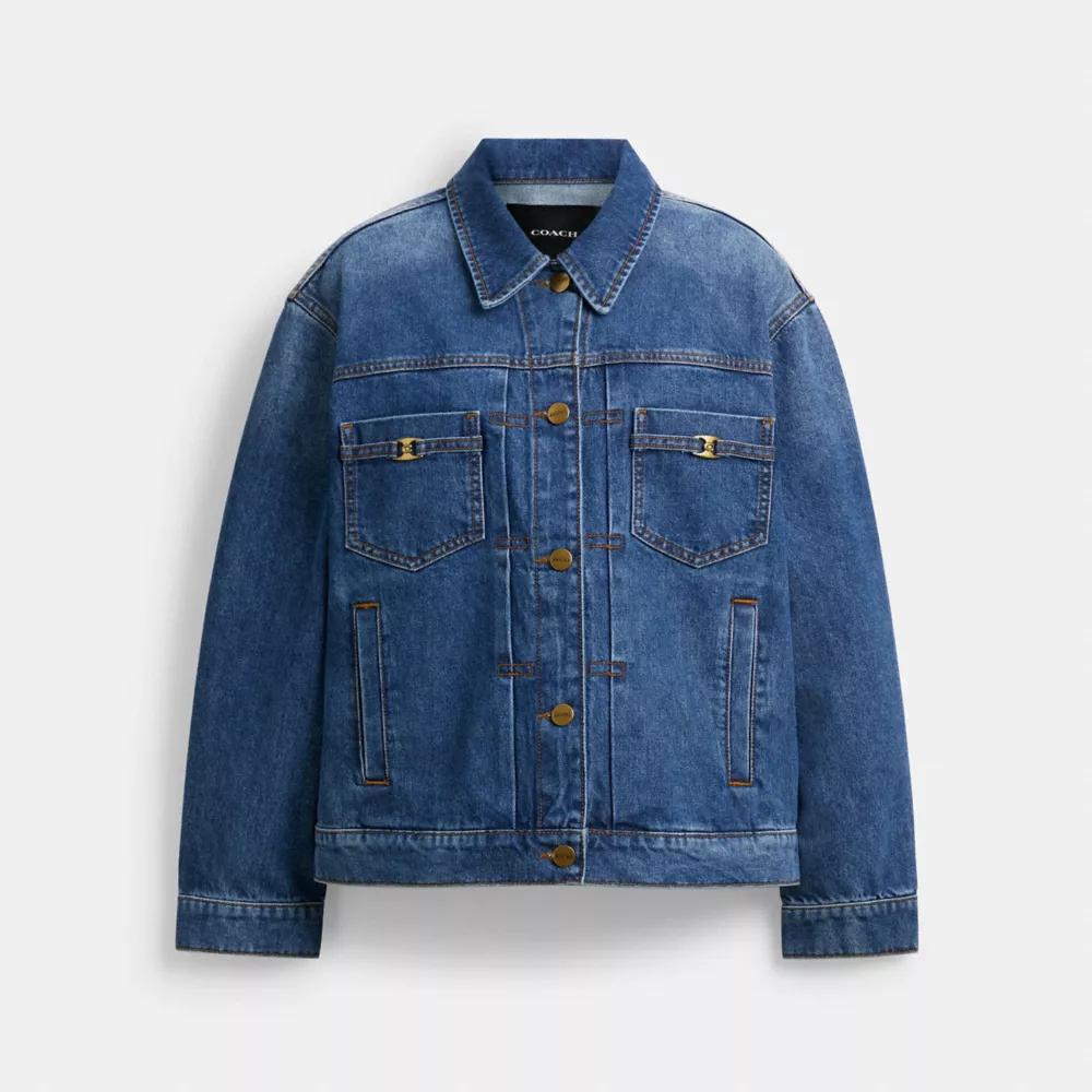 Heritage C Denim Trucker Jacket In Organic Cotton Product Image