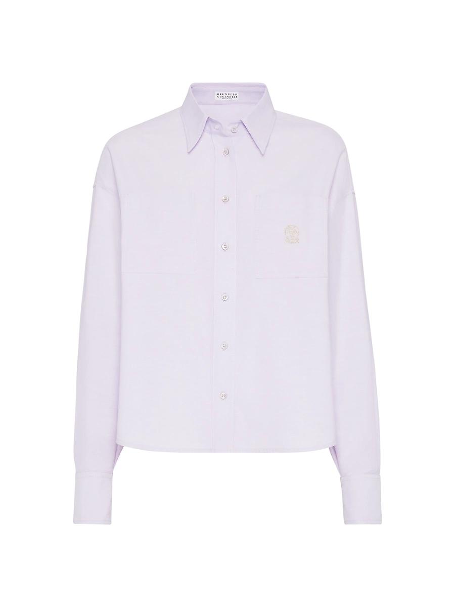 Womens Cotton Oxford Shirt Product Image