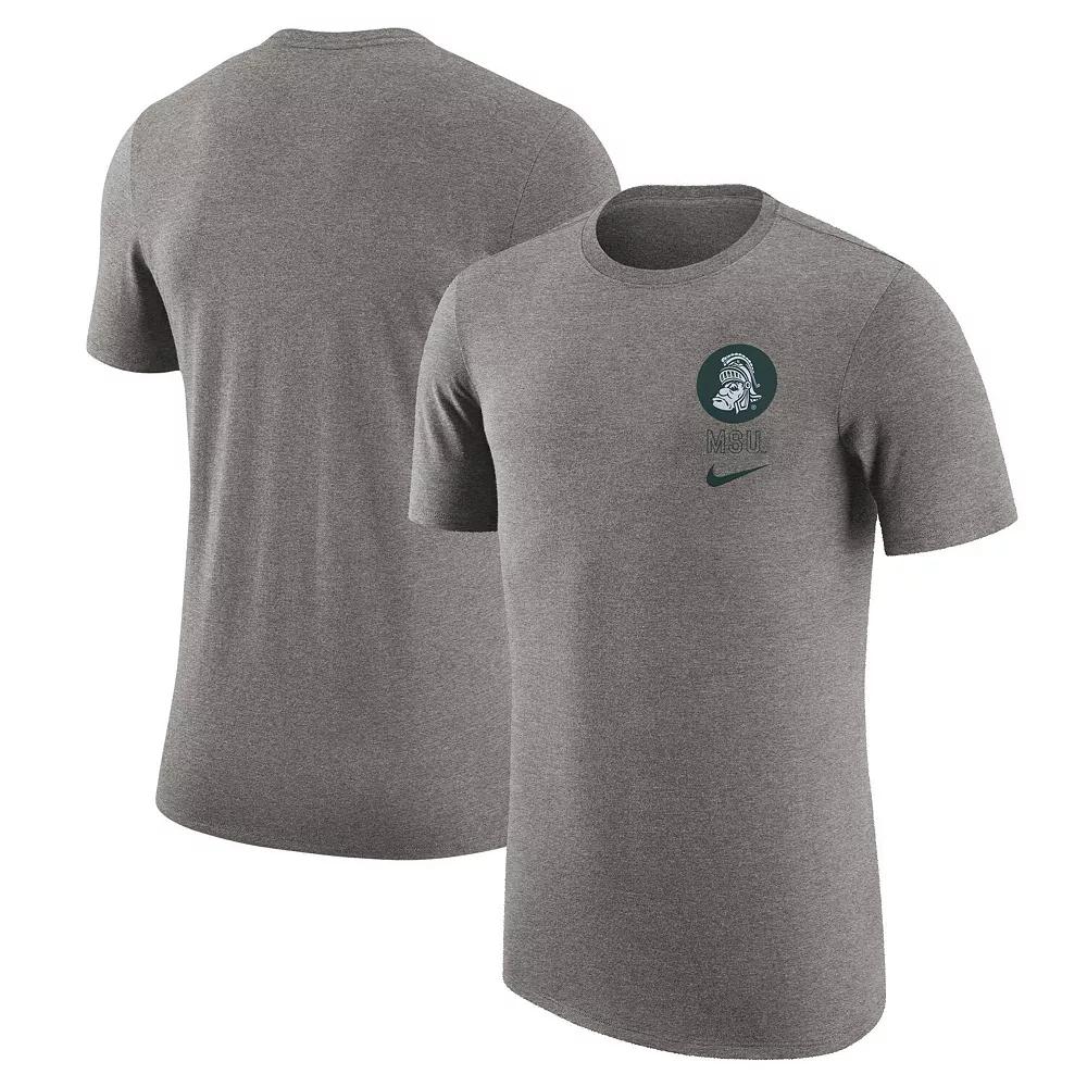 Men's Nike Heather Gray Michigan State Spartans Retro Tri-Blend T-Shirt,  Product Image