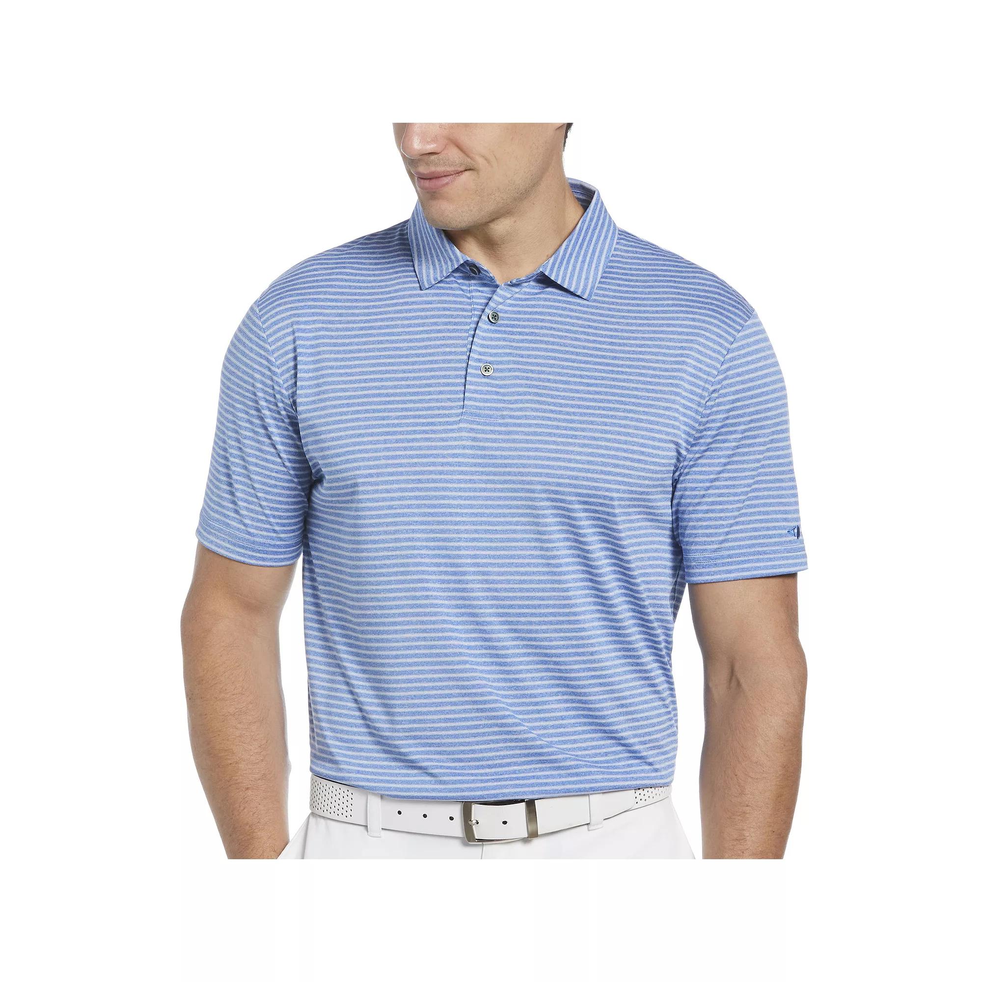 Men's Grand Slam UPF 30 Heather Feeder Stripe Golf Polo,  Product Image