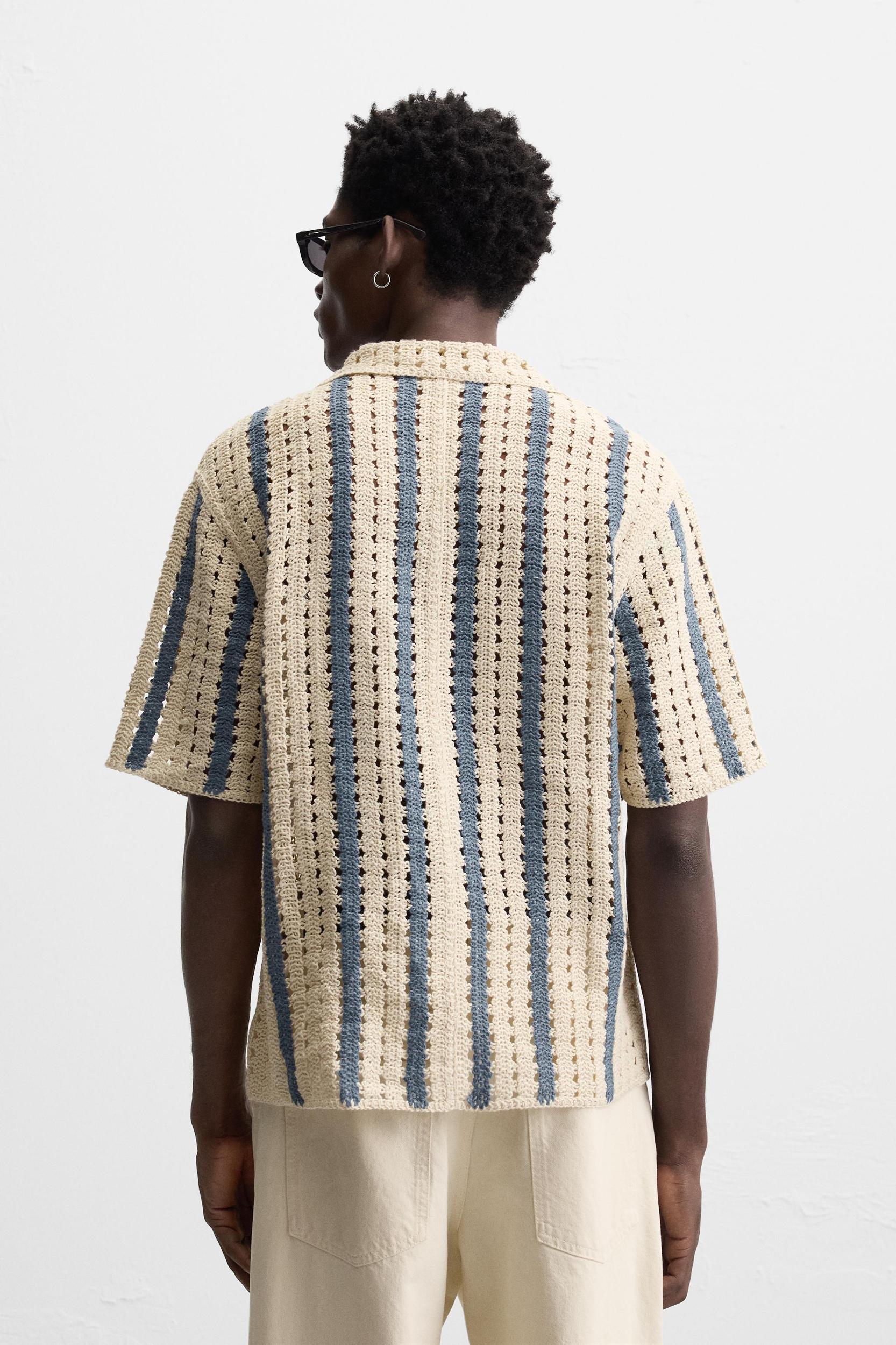 CROCHET TEXTURED SHIRT Product Image