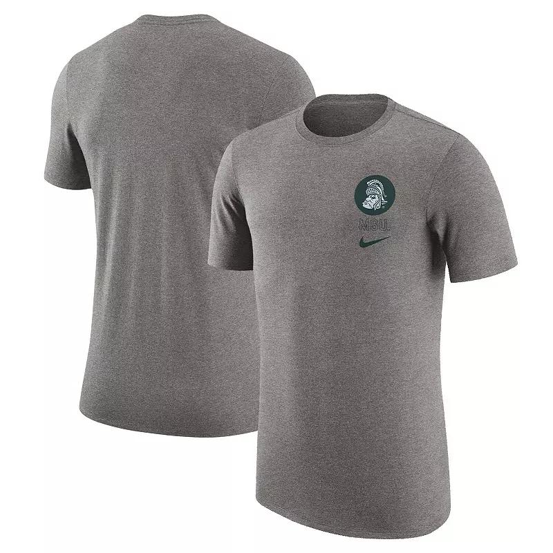 Men's Nike Heather Gray Michigan State Spartans Retro Tri-Blend T-Shirt,  Product Image