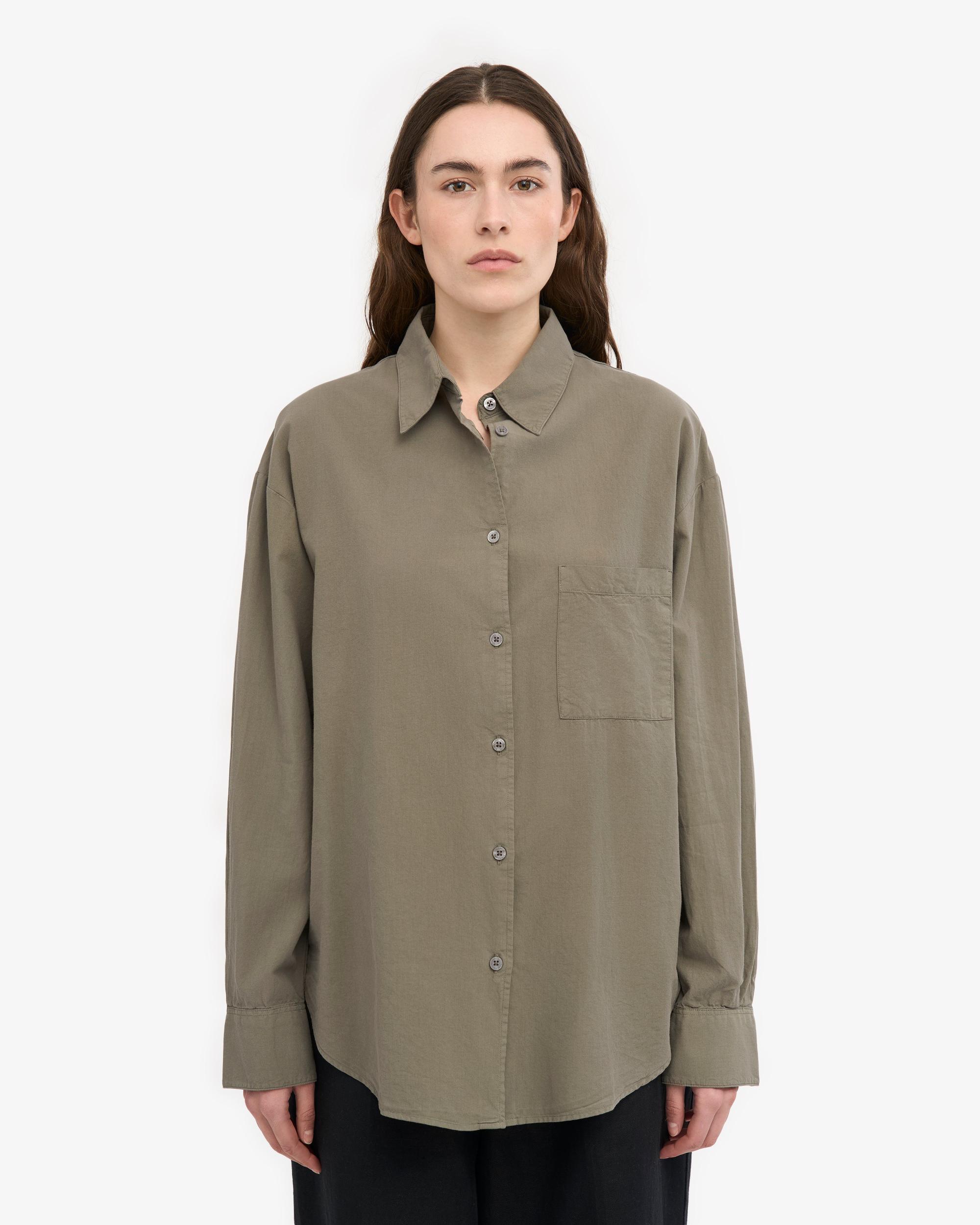 Organic Oversized Shirt - Navy Blue Product Image