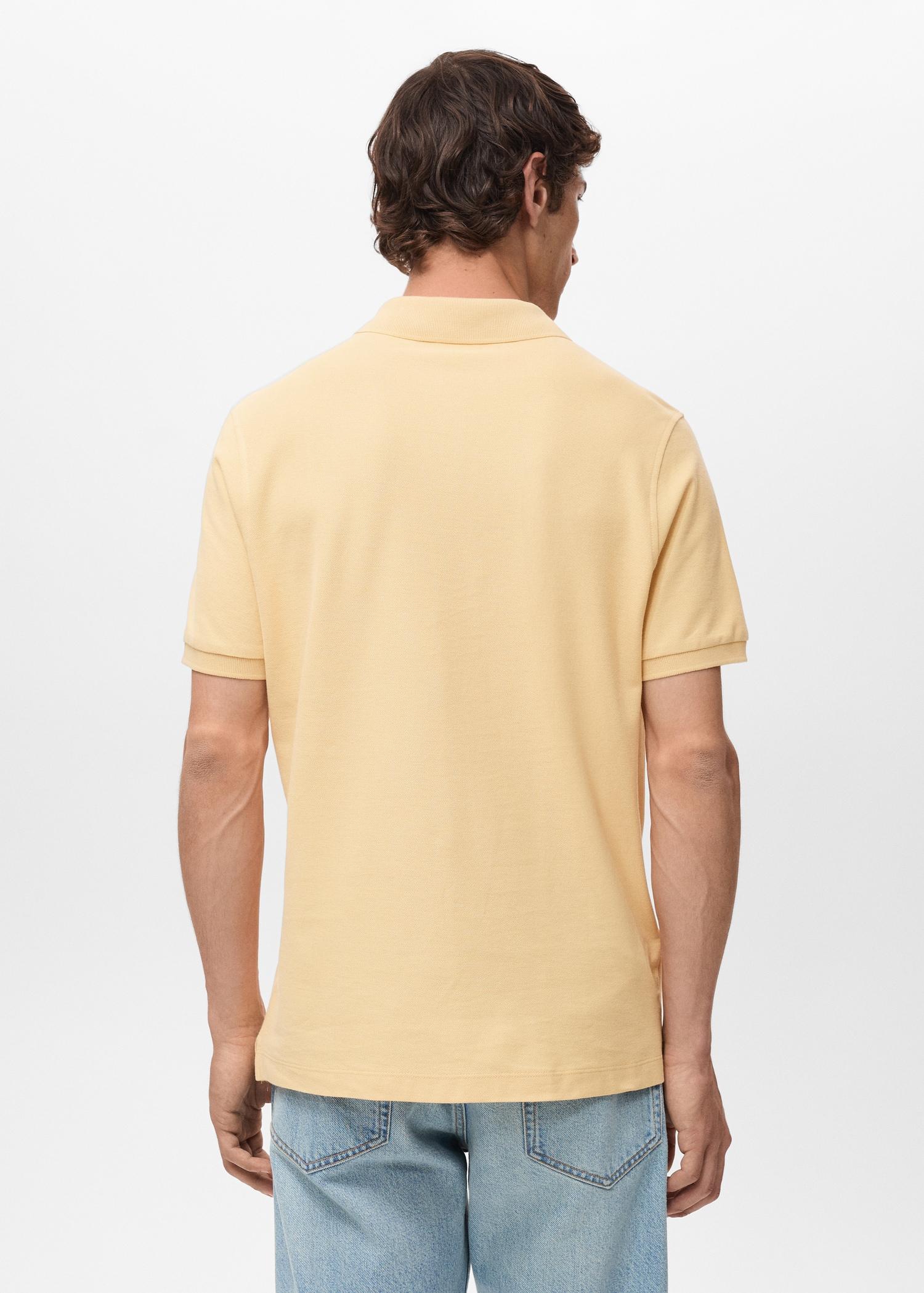 Regular-fit cotton piqué polo shirt - Men | MANGO USA Product Image