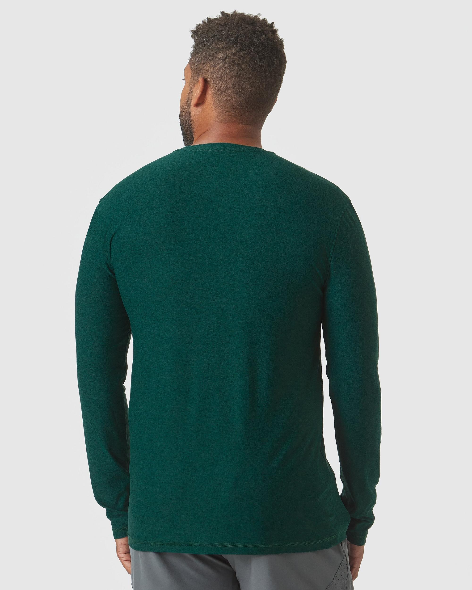 Evergreen Heather Active Long Sleeve Crew T-Shirt Product Image