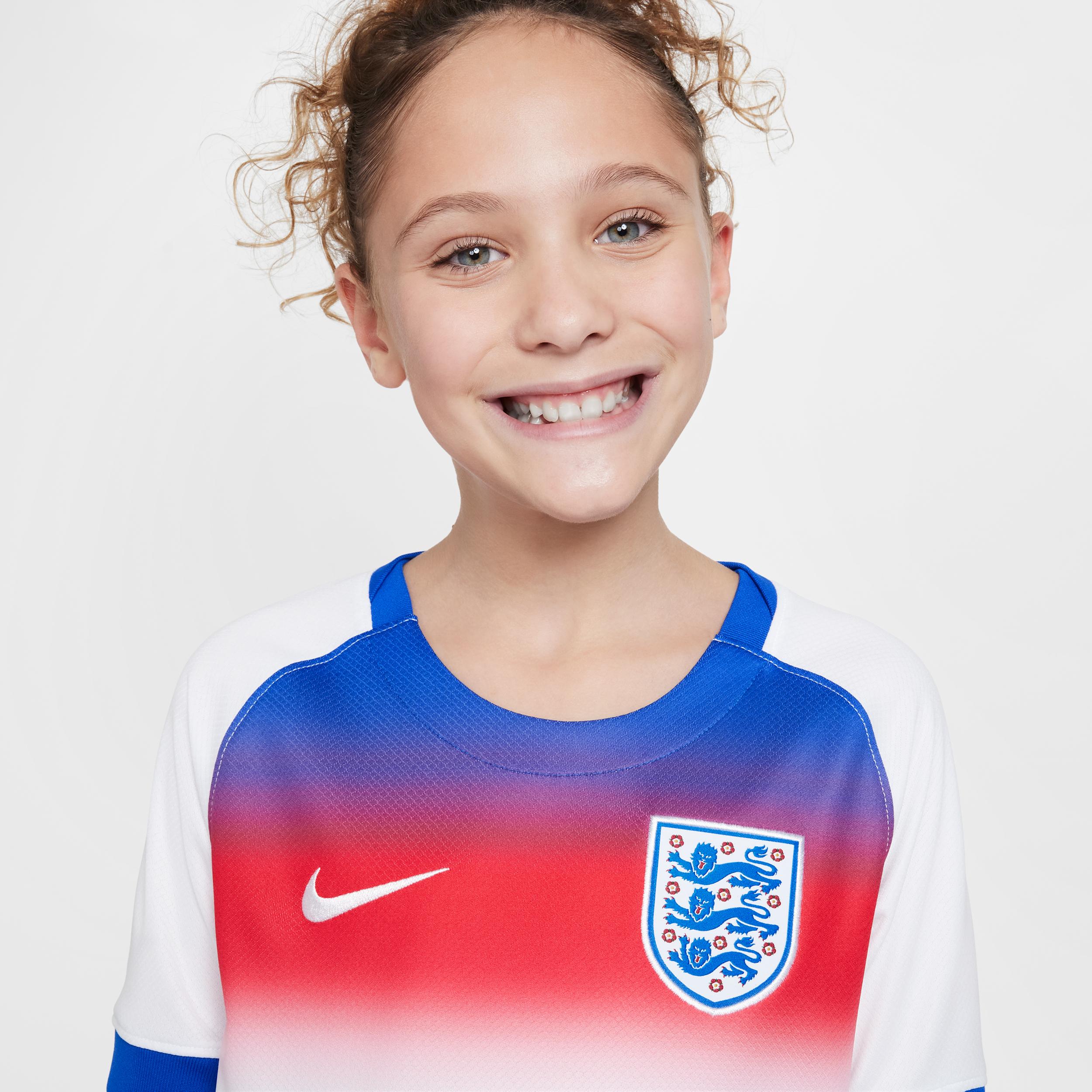 England 2025 Stadium Home (Women's Team) Big Kids' Nike Dri-FIT Soccer Replica Jersey Product Image